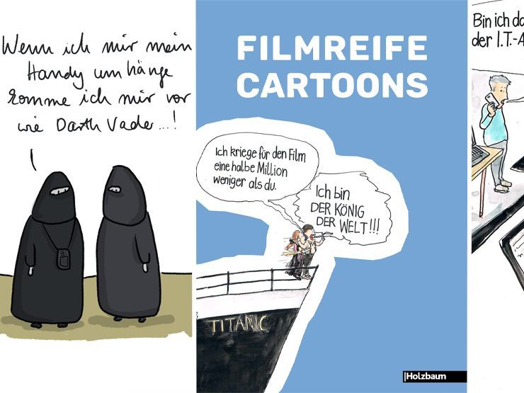 Im Buch "Filmreife Cartoons" haben sich Witzezeichner mit dem Thema Film auseinandergesetzt. Im Buch "Filmreife Cartoons" haben sich Witzezeichner mit dem Thema Film auseinandergesetzt.