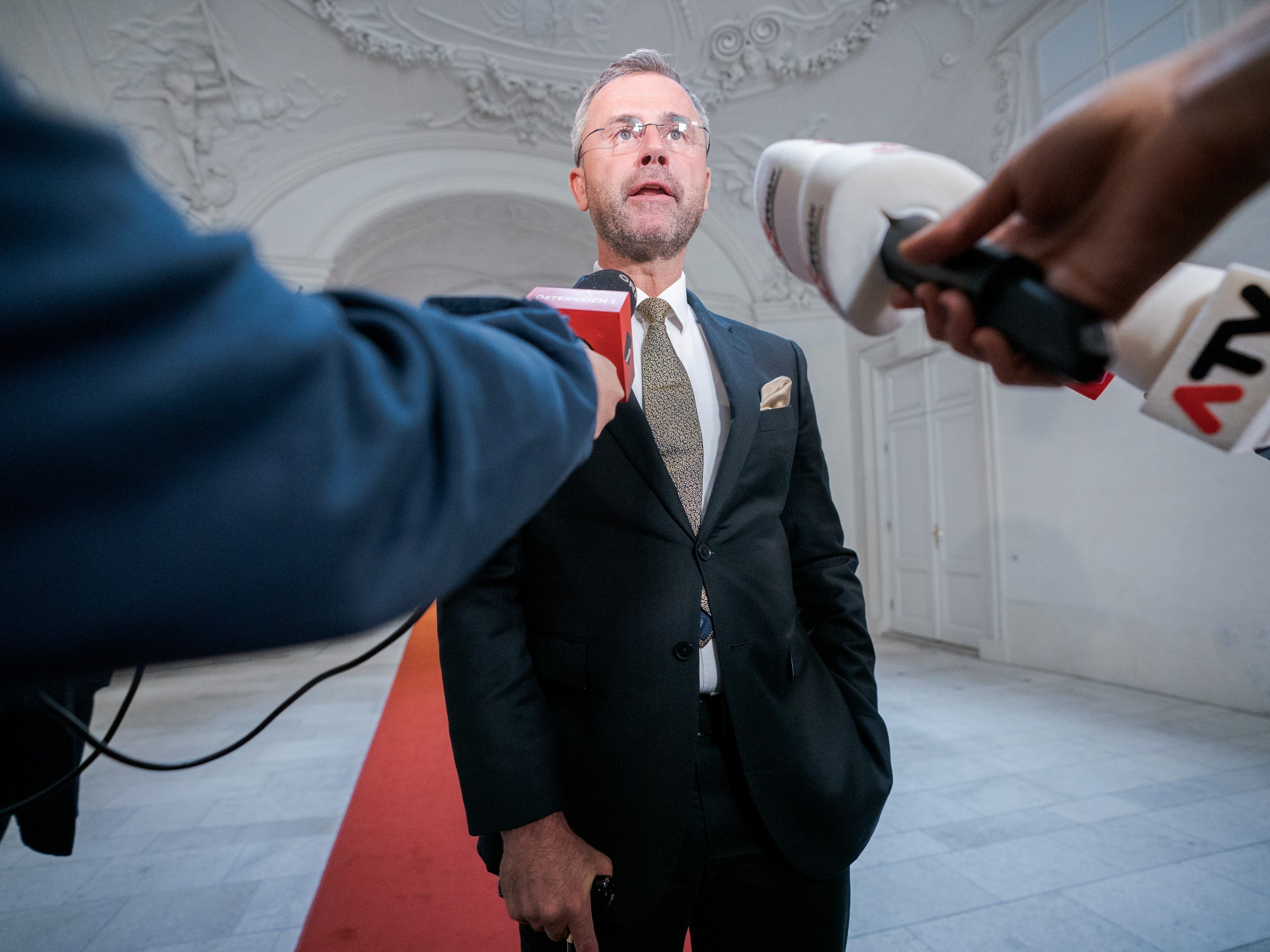 Auch Norbert Hofer war heute bei Sebastian Kurz zu Gast.