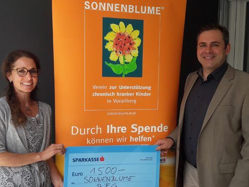 Beachtenswerte Spende für den Verein Sonnenblume