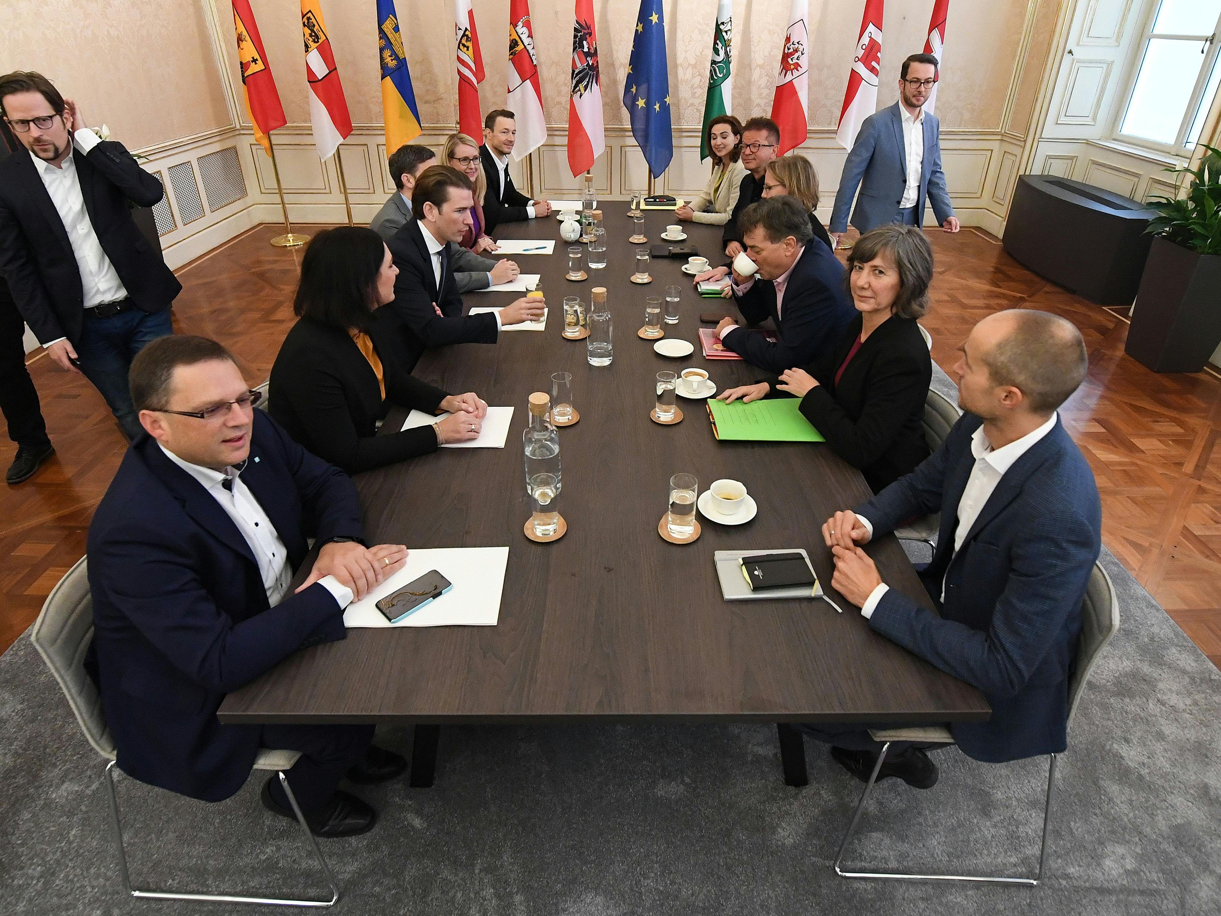 Die Grünen waren heute als erste zu den Sondierungsgesprächen geladen.