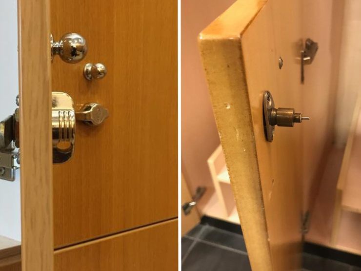 Aus den aufgebrochenen Spinden wurden Luxus-Uhren gestohlen.