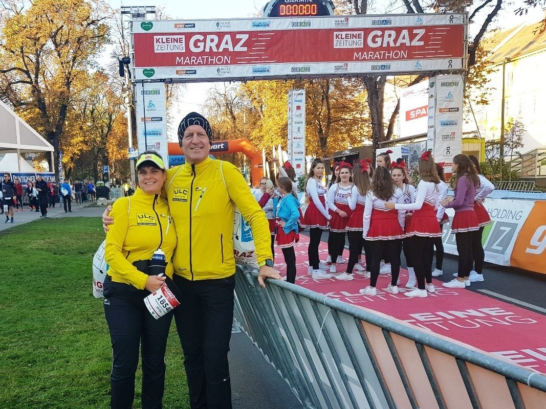 Ullrike und Bruno Galehr beim Graz Marathon