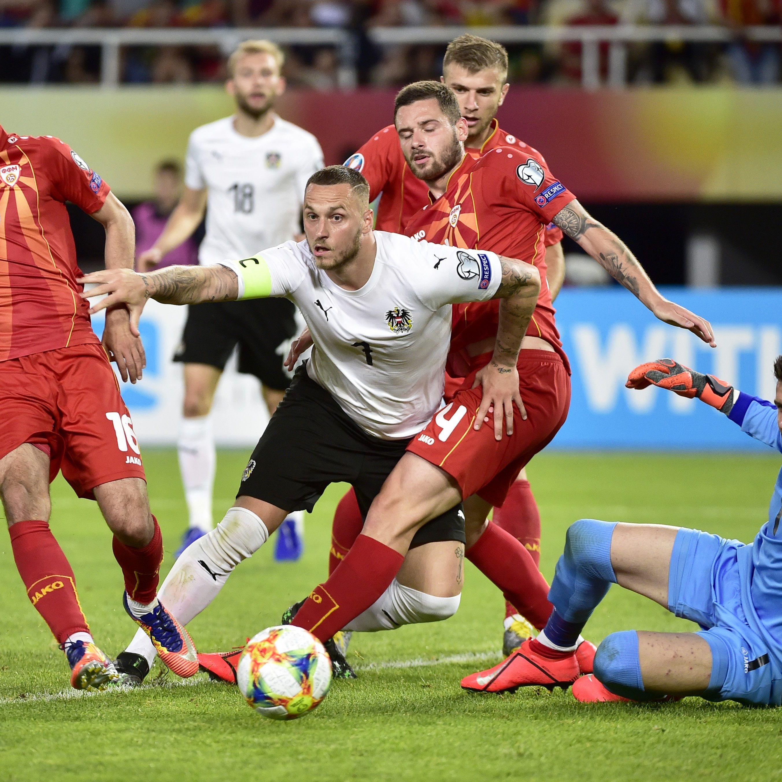 Hier sehen Sie das Match Österreich gegen Nordmazedonien live.