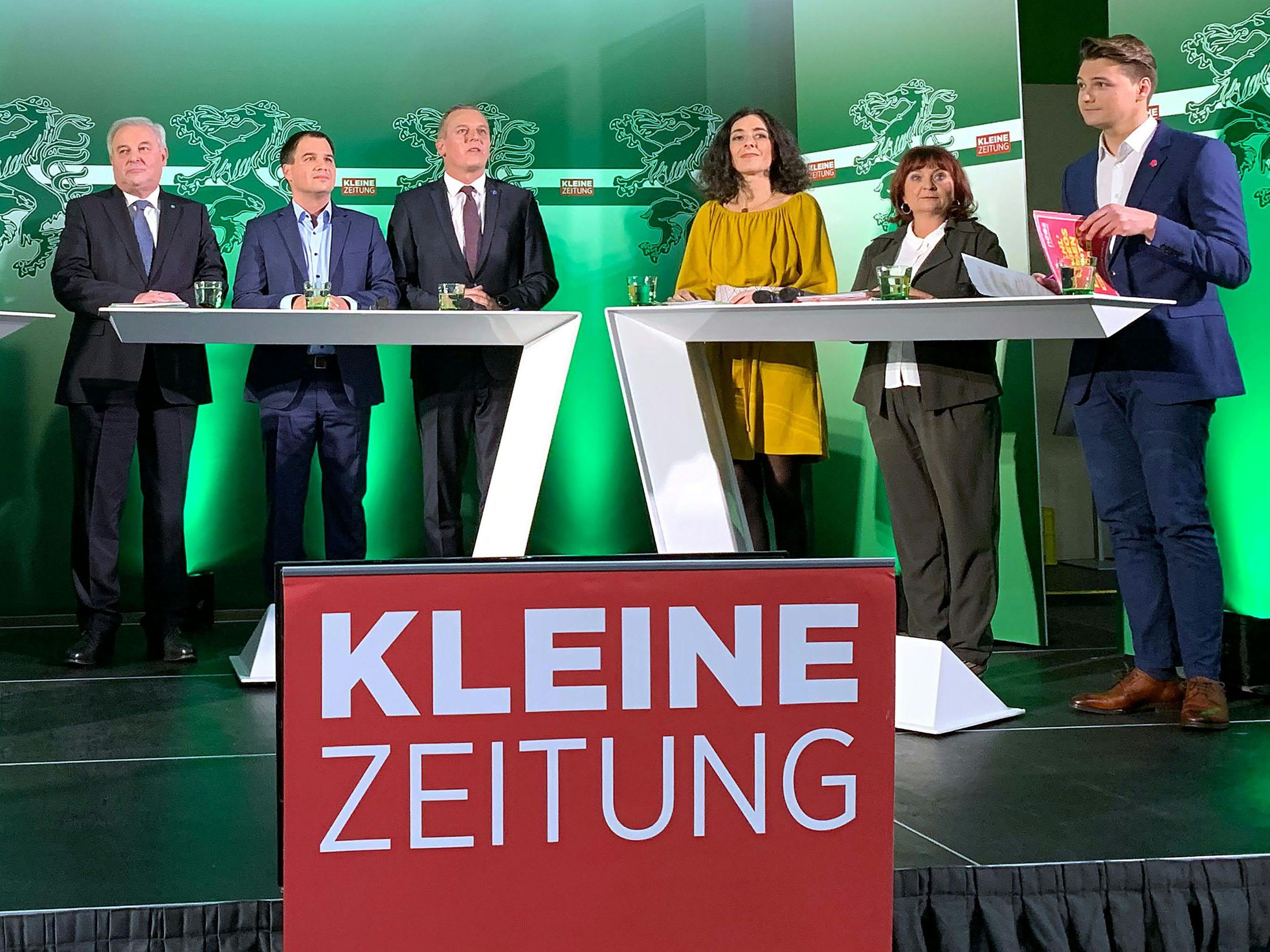 Das war die erste "Elefantenrunde" vor der Landtagswahl in der Steiermark.