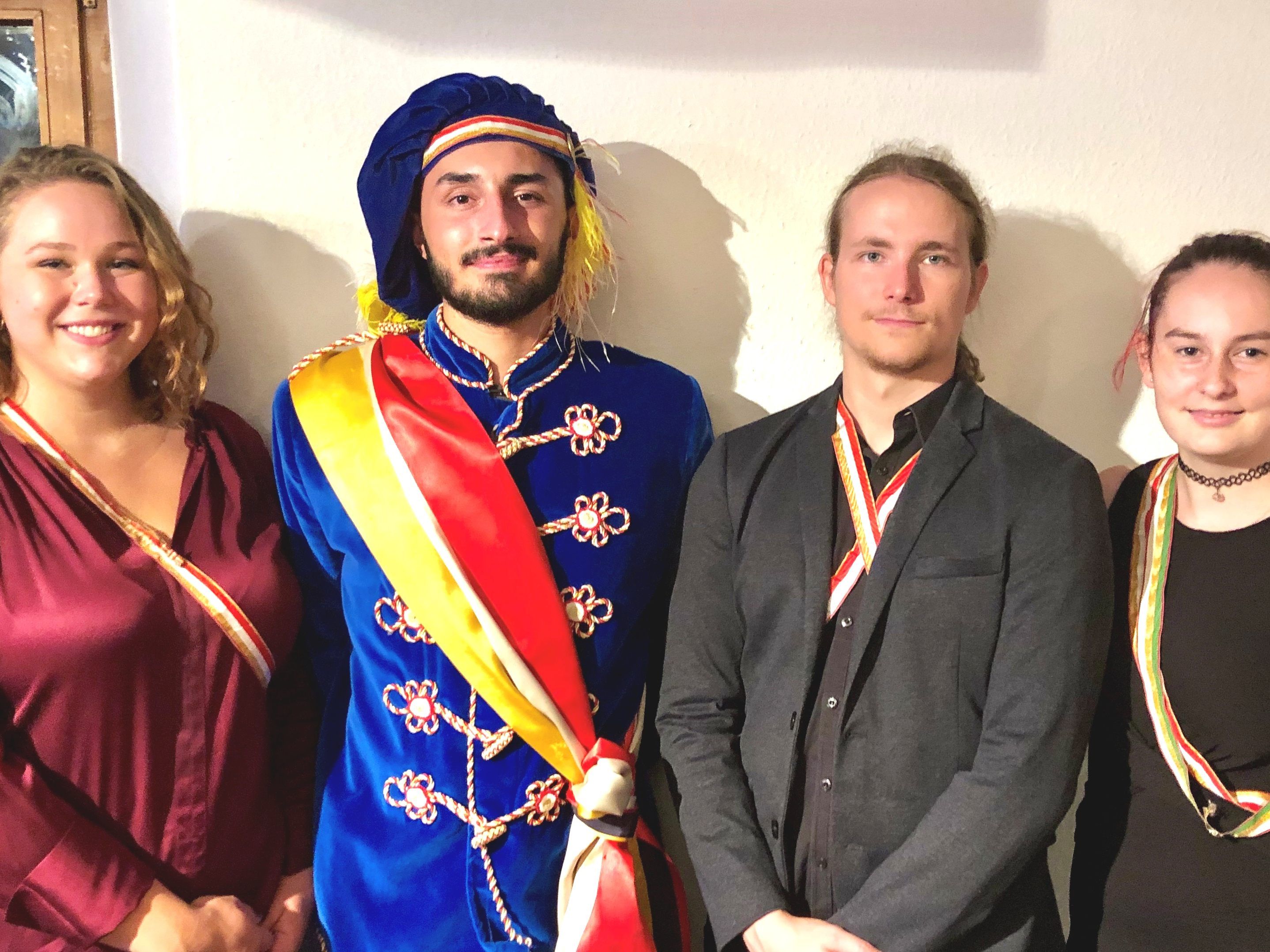 Der Clunia-Vorstand (vlnr) Stefanie van Dellen, Paul Wirtitsch, Dominik Henss, Sara Stöckl