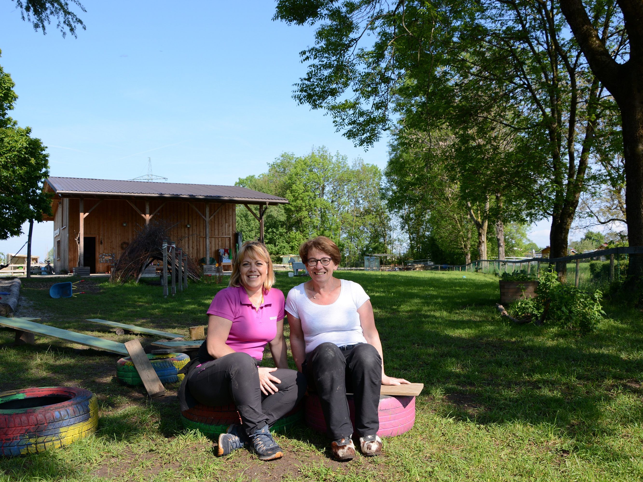 Kerstin und Irmi, Naturspielgruppe Lauterach