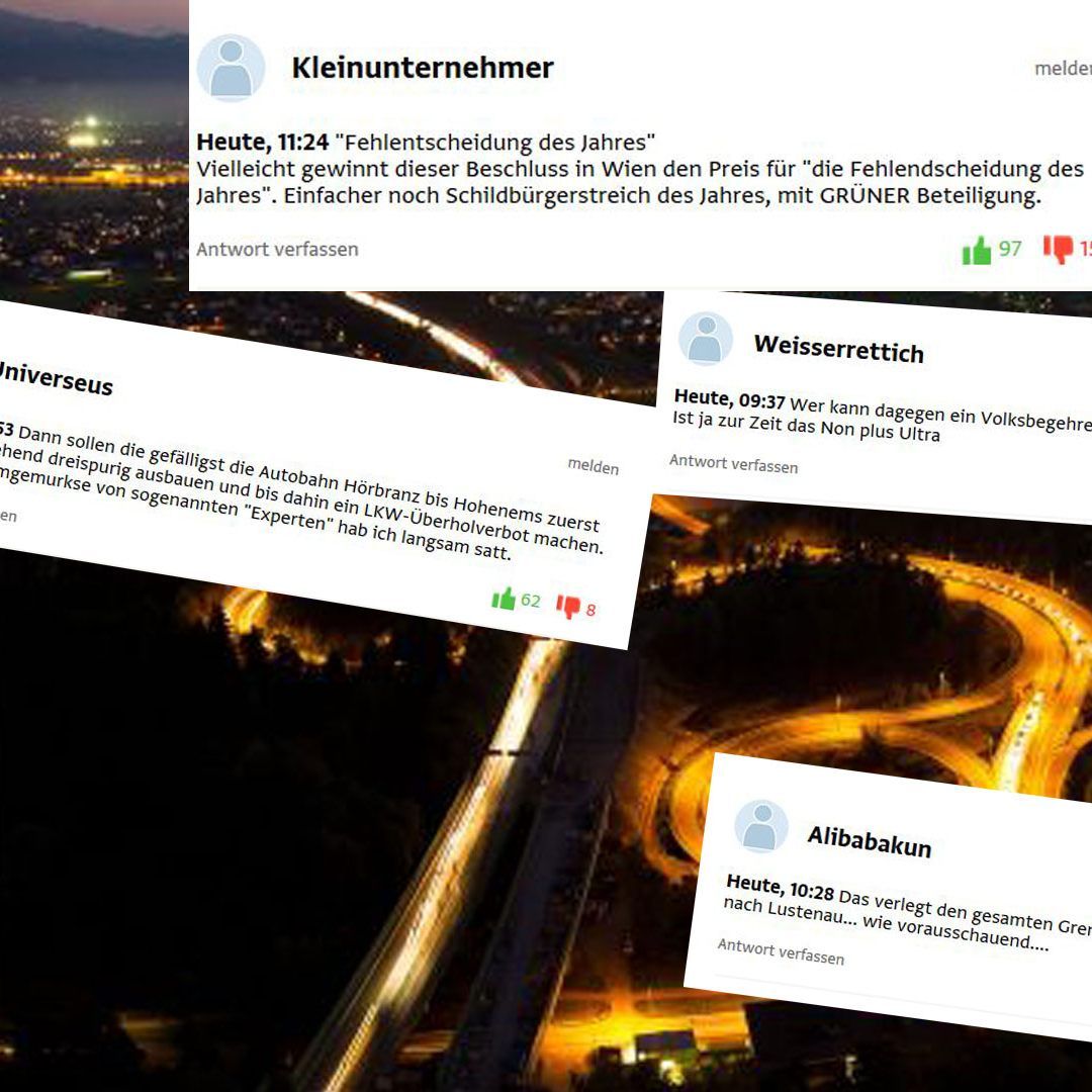 Das sagen VOL.AT-User zur Mautfreiheit.