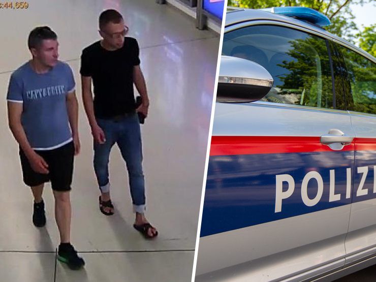 Die Polizei bittet um Hinweise zu den gesuchten Männern. Die Polizei bittet um Hinweise zu den gesuchten Männern.
