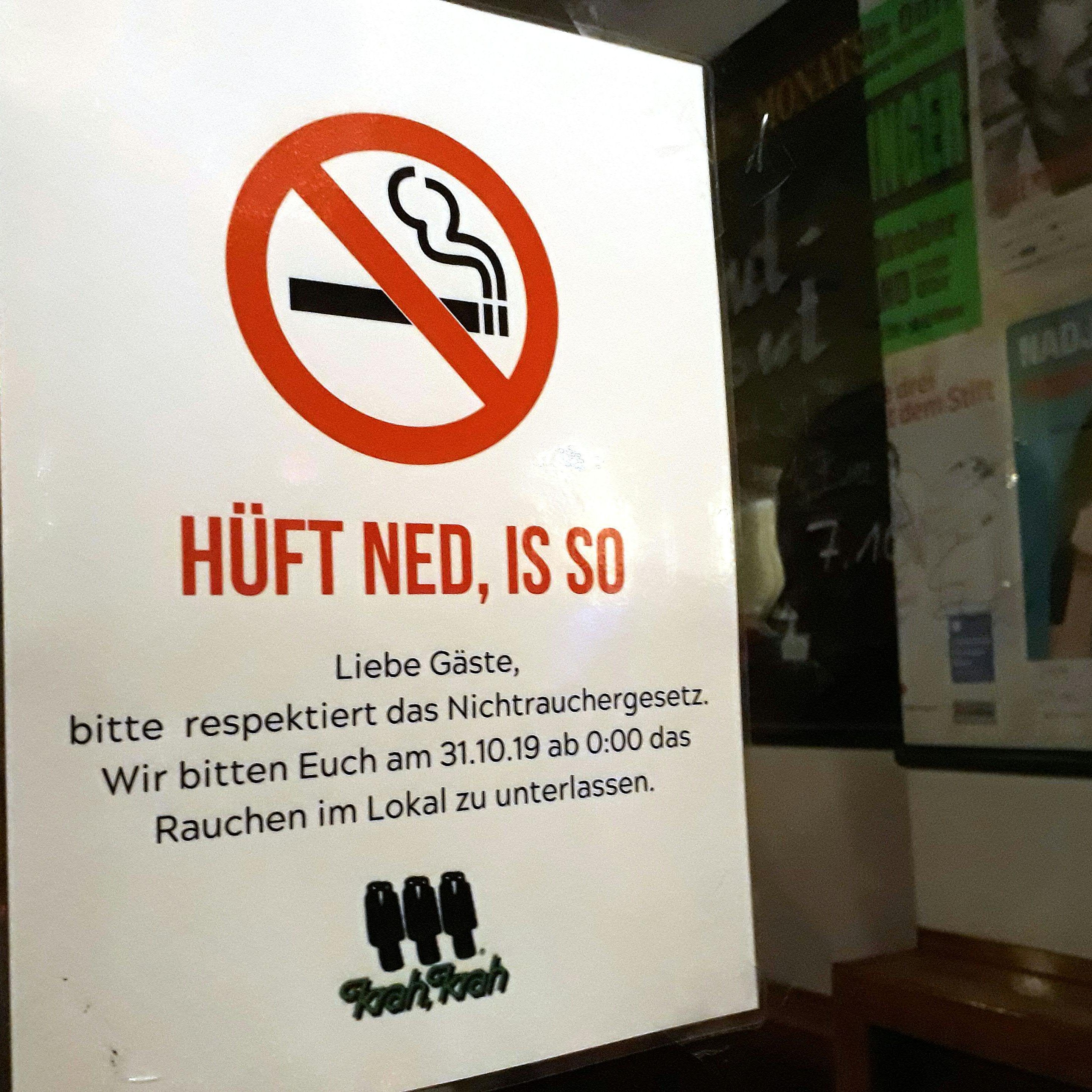 Das Rauchverbot trat mit 1. November in Kraft.
