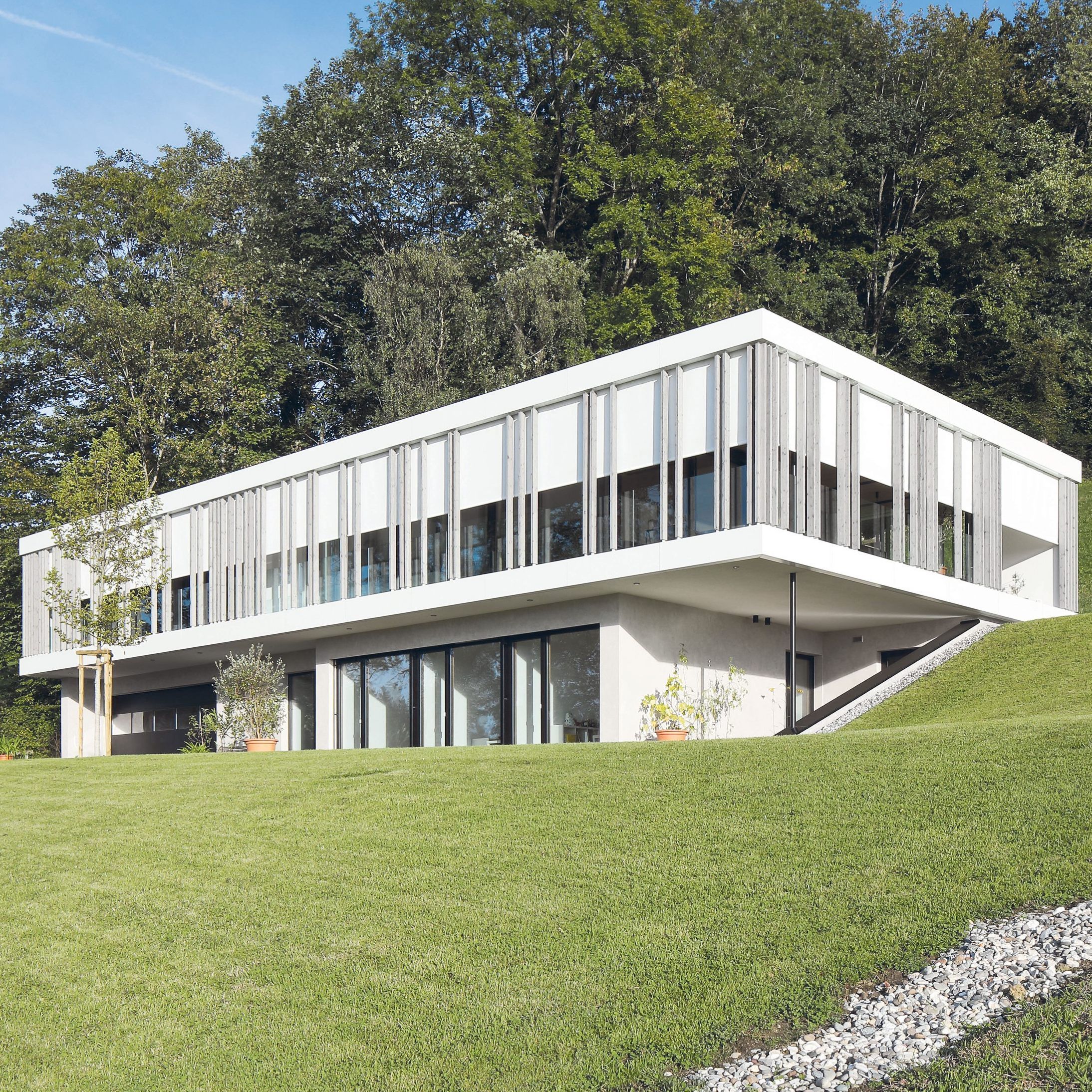 Das Architektenhaus auf der Fluh bei Dornbirn.