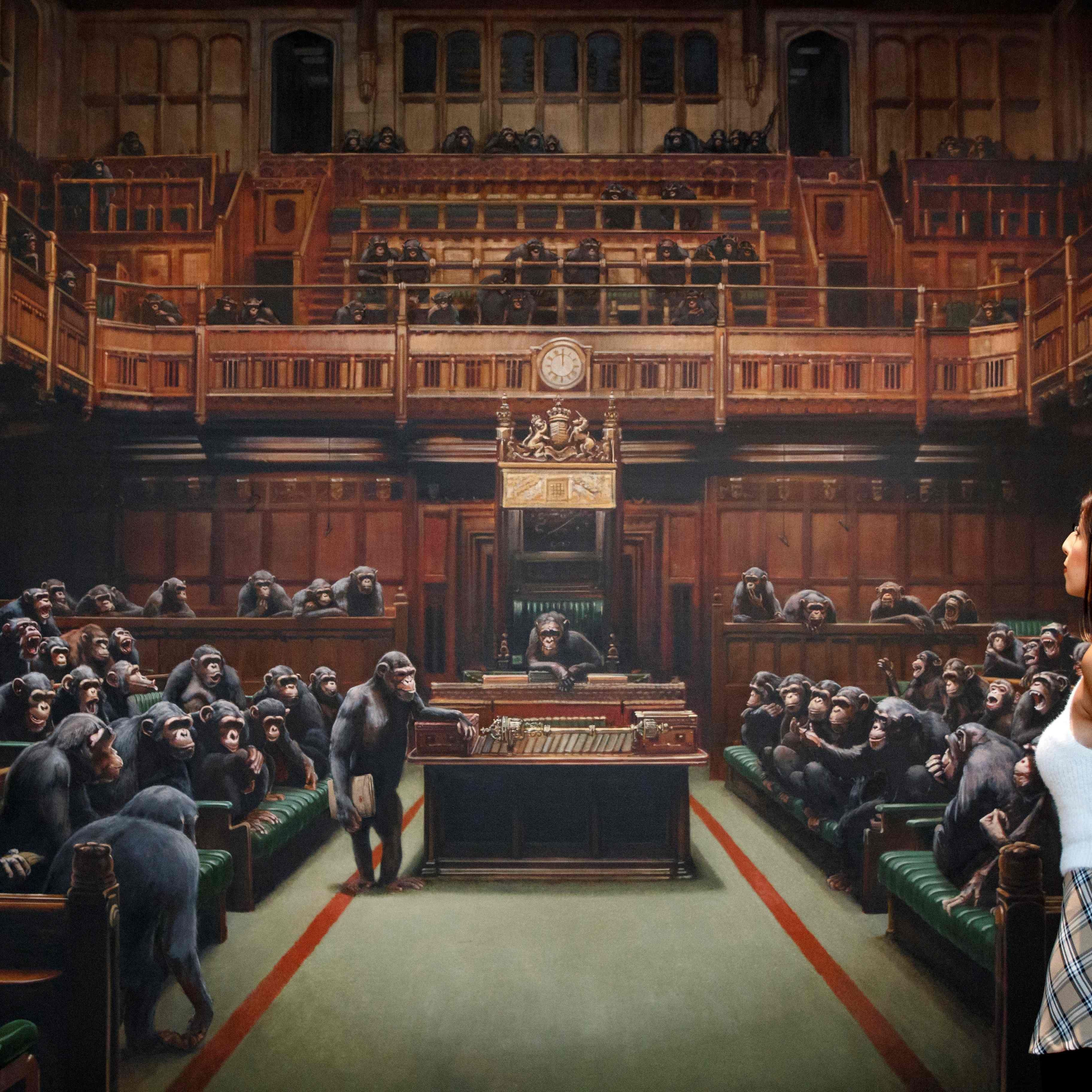 Das Ölgemälde "Devolved Parliament"