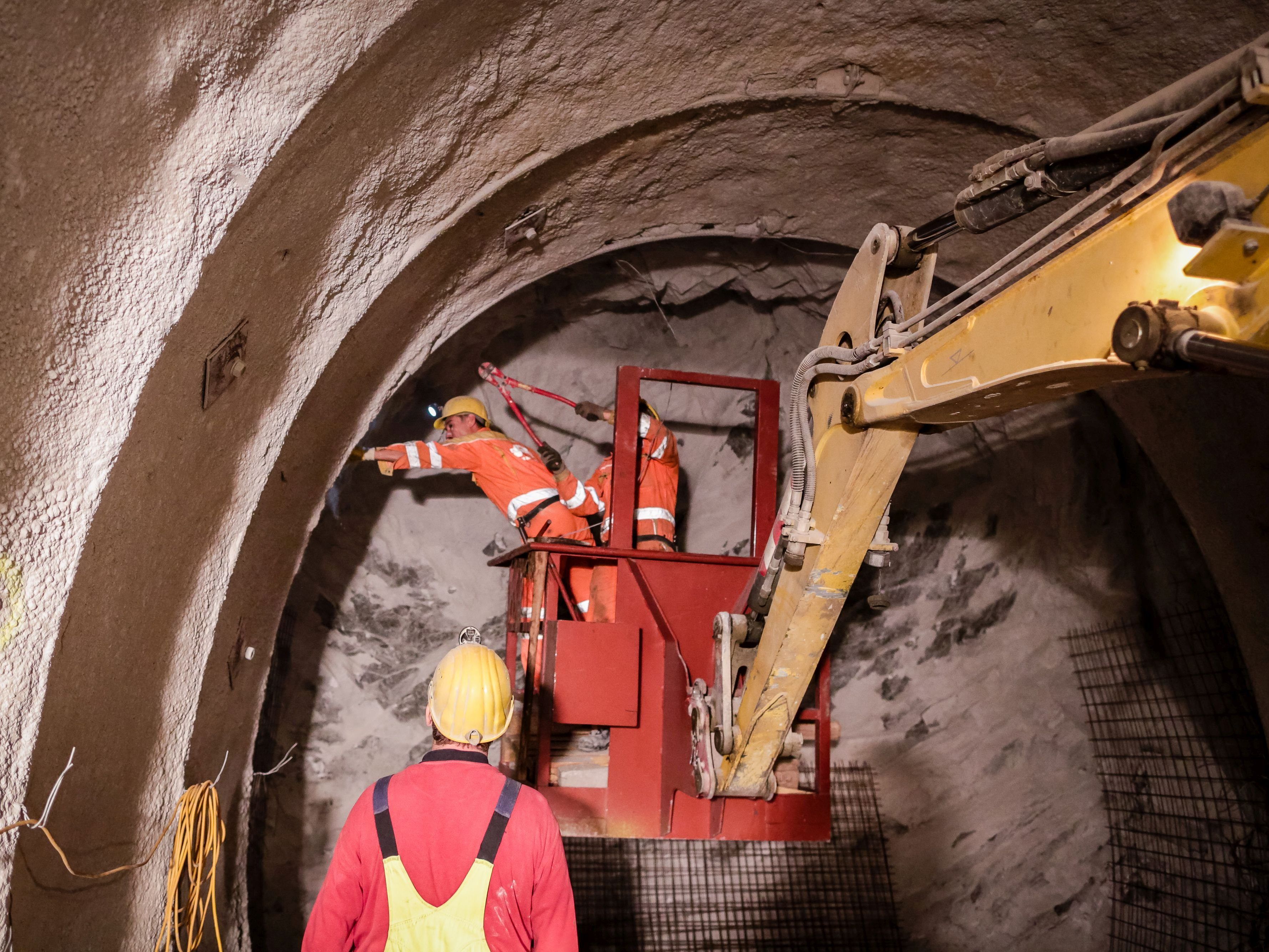 Arbeiten am Arlbergtunnel