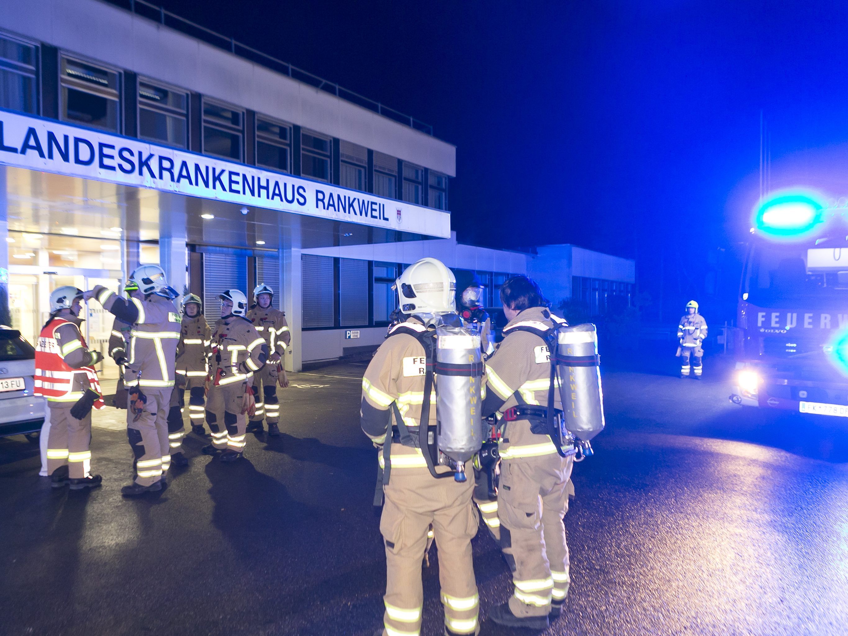 In der Nacht brach im LKH Rankweil ein Feuer aus.