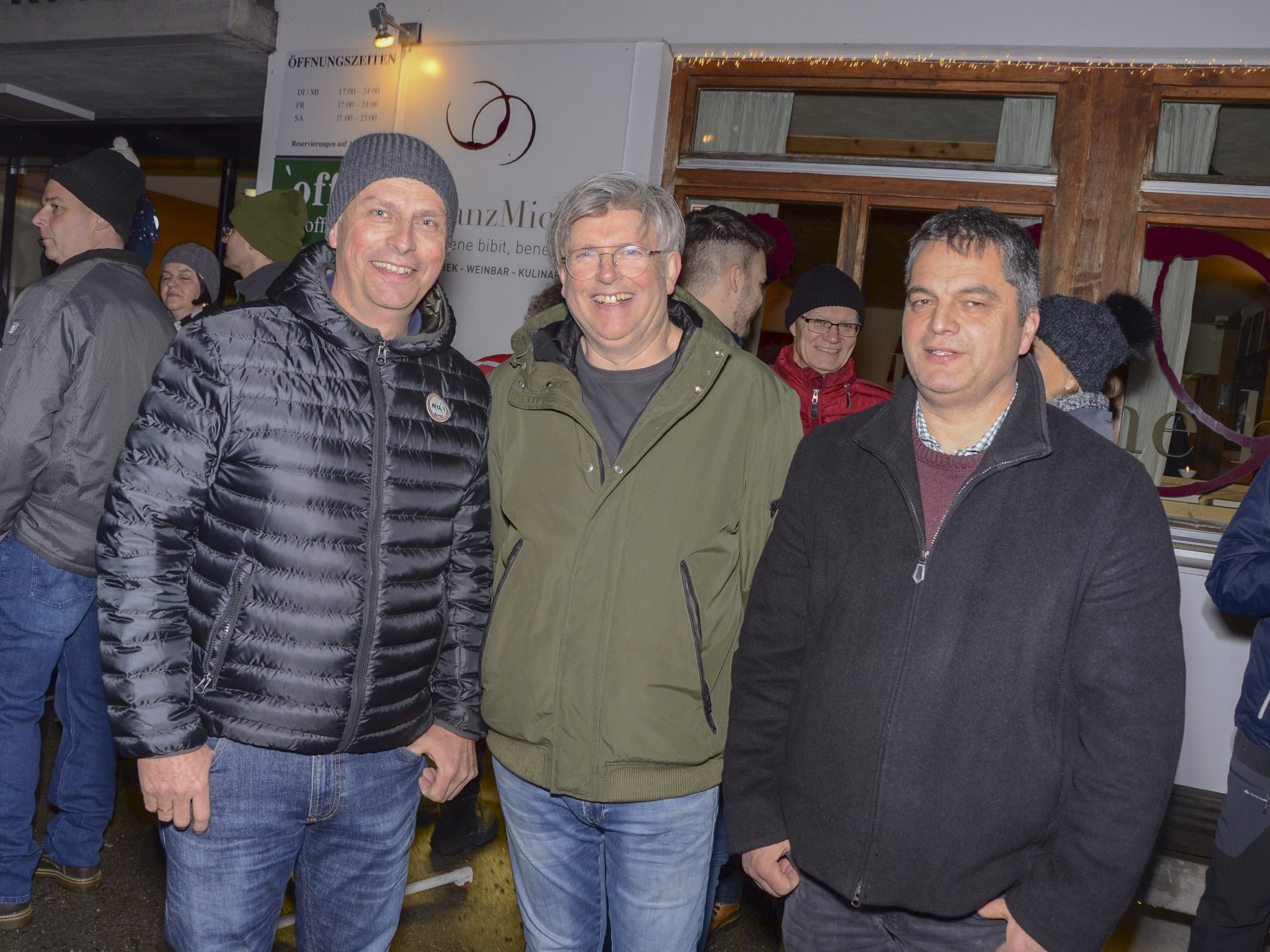 Vizebürgermeister Peter Felder, Martin Strolz und Bürgermeister Andreas Simma