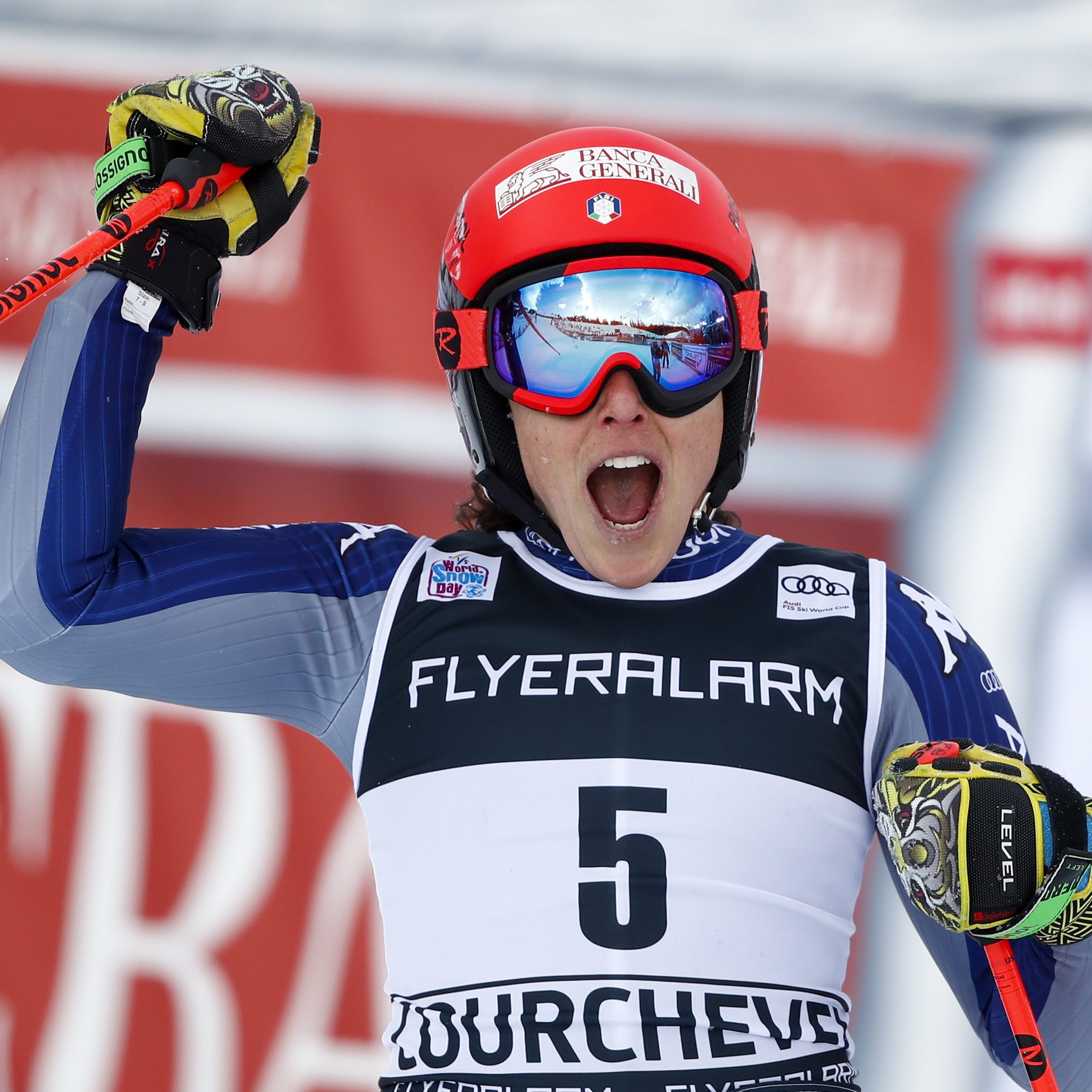 Brignone konnte das Rennen für sich entscheiden.