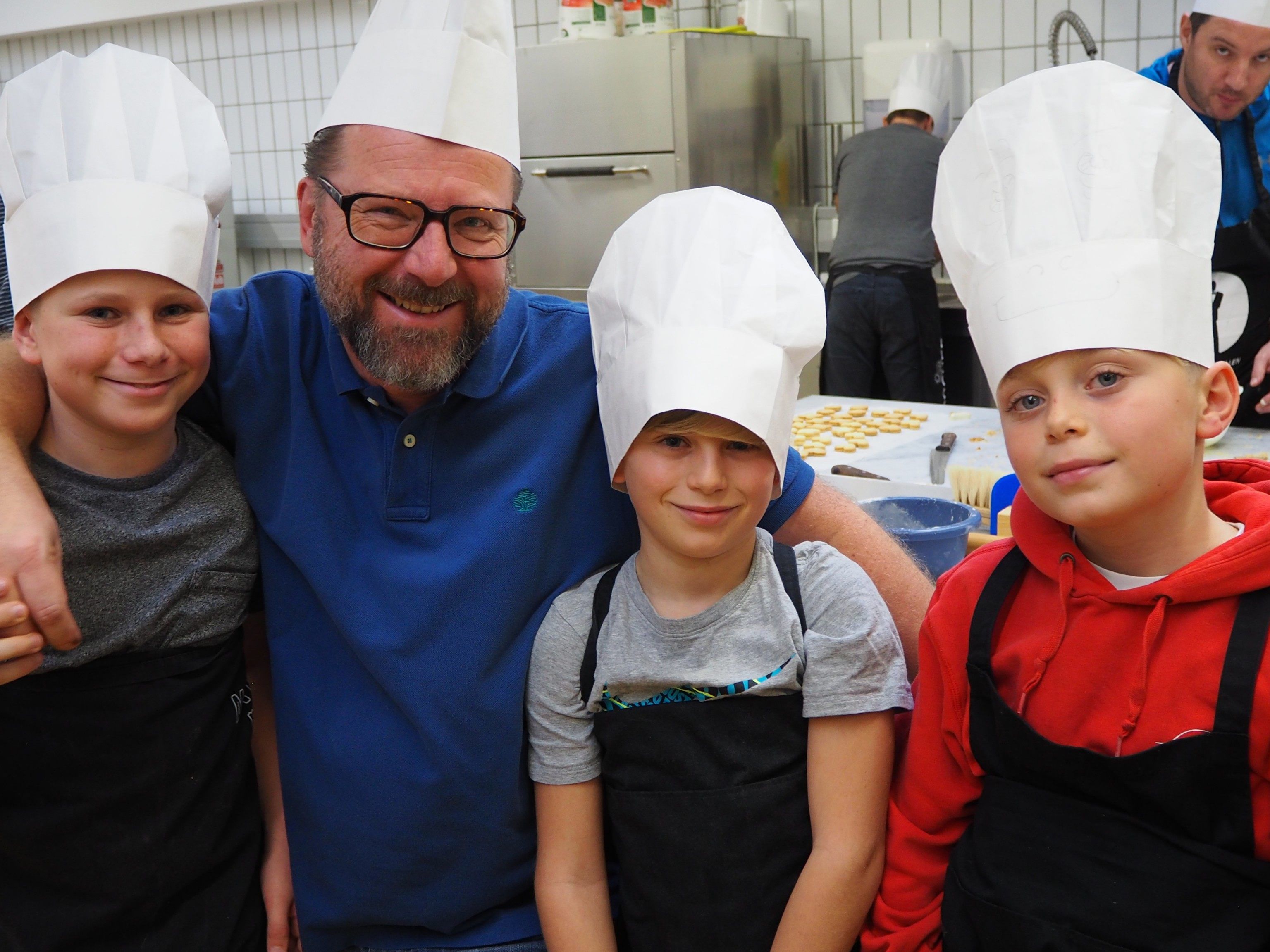 Michael Tagger mit seinen Söhnen Luca, Emilio und Matteo