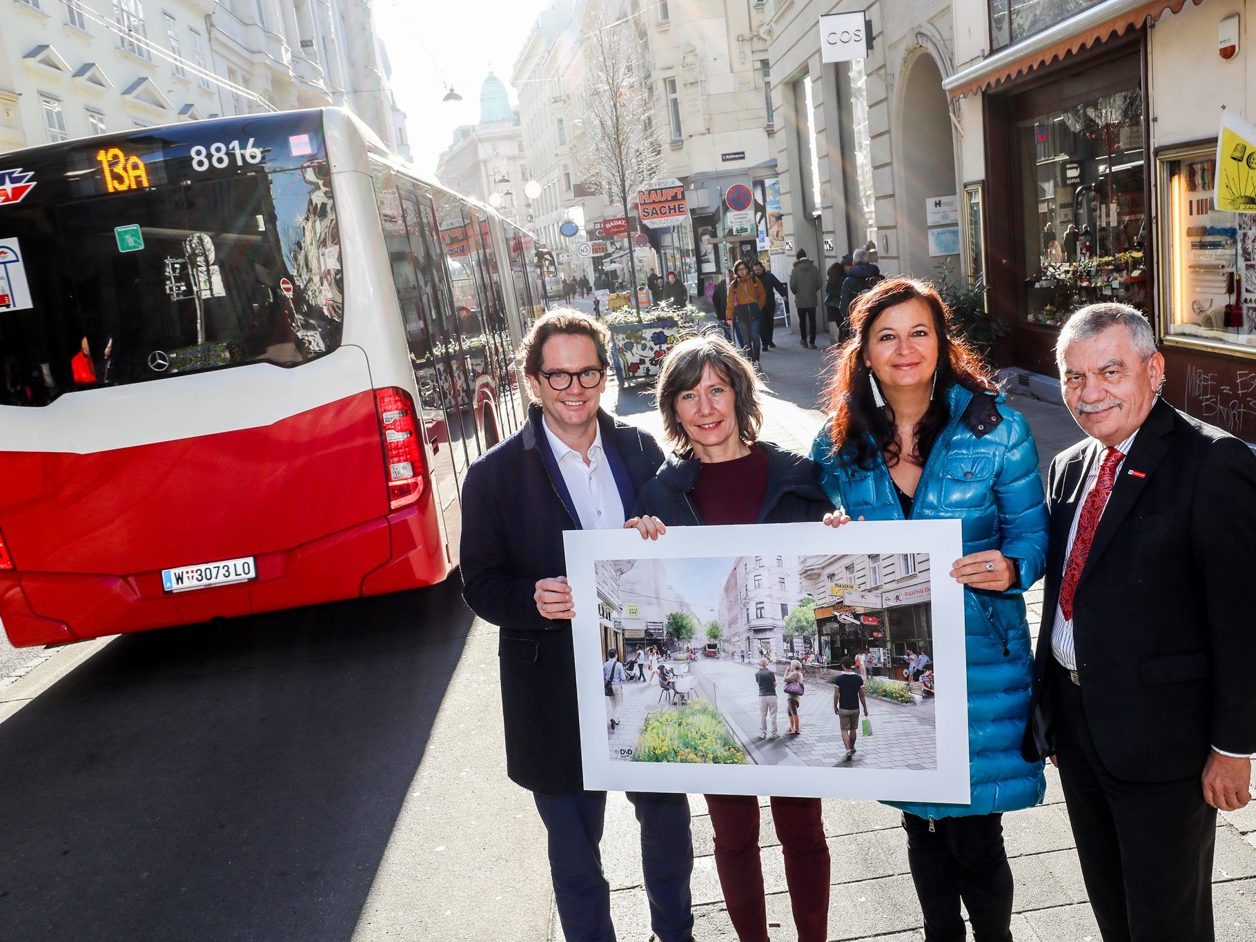 Bei der Präsentation der Pläne für die "Neubaugasse Neu"