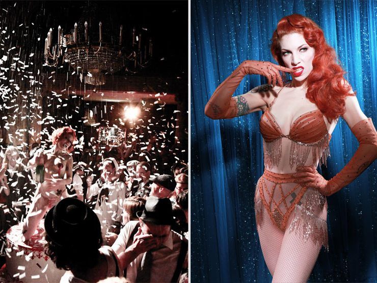 Lasziv und edel, ganz im Stil der 1920 Jahre wird der Burlesque Silvester Ball mit Kalinka Kalaschnikow und Co.