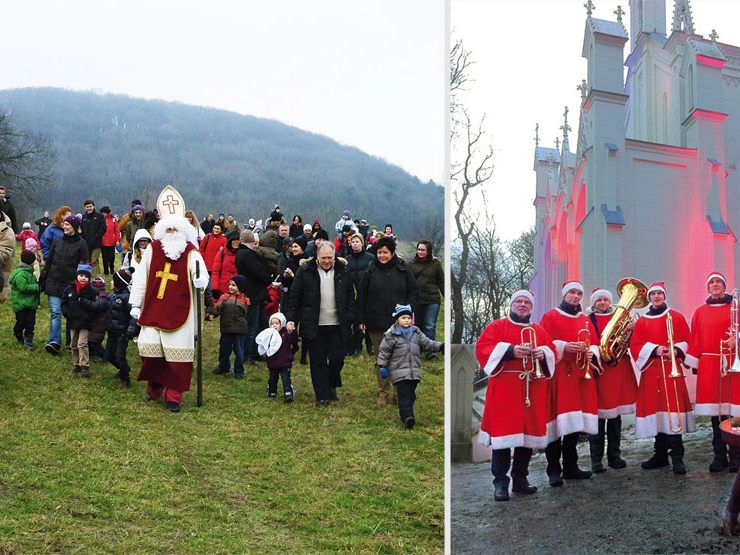Der Nikolaus und die Turmbläser sorgen Am Himmel für Weihnachtsstimmung Der Nikolaus und die Turmbläser sorgen Am Himmel für Weihnachtsstimmung