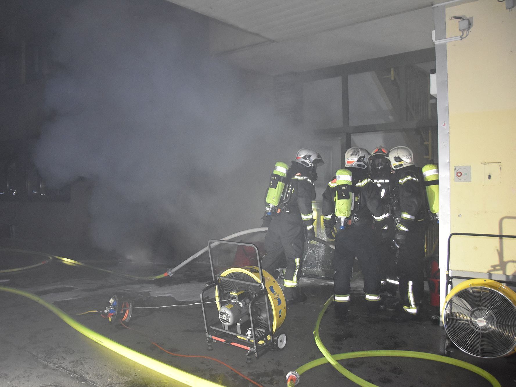 In Wien-Leopoldstadt kam es am Montagabend zu einem Kellerbrand.