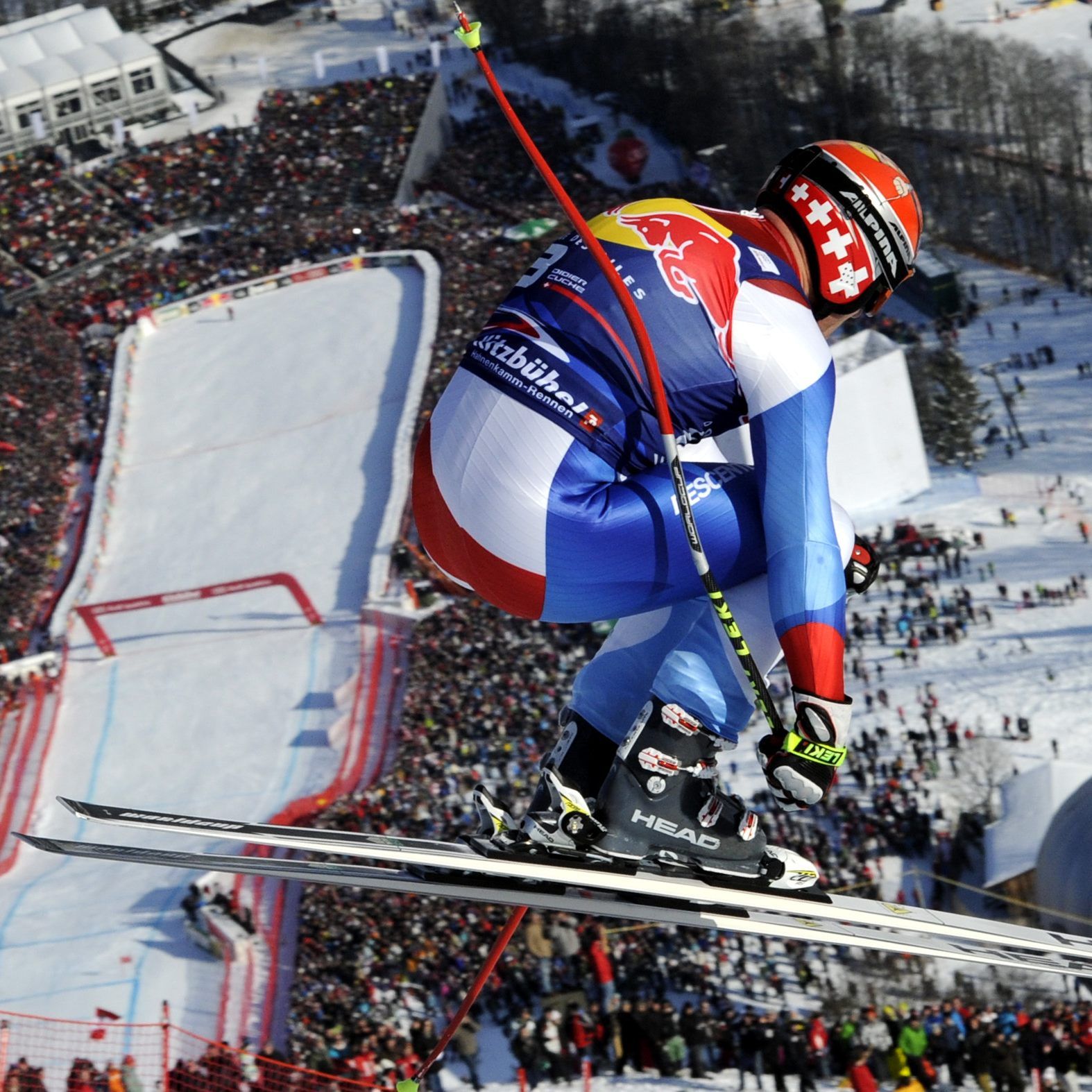 Nur Mutige trauen sich über die Streif.