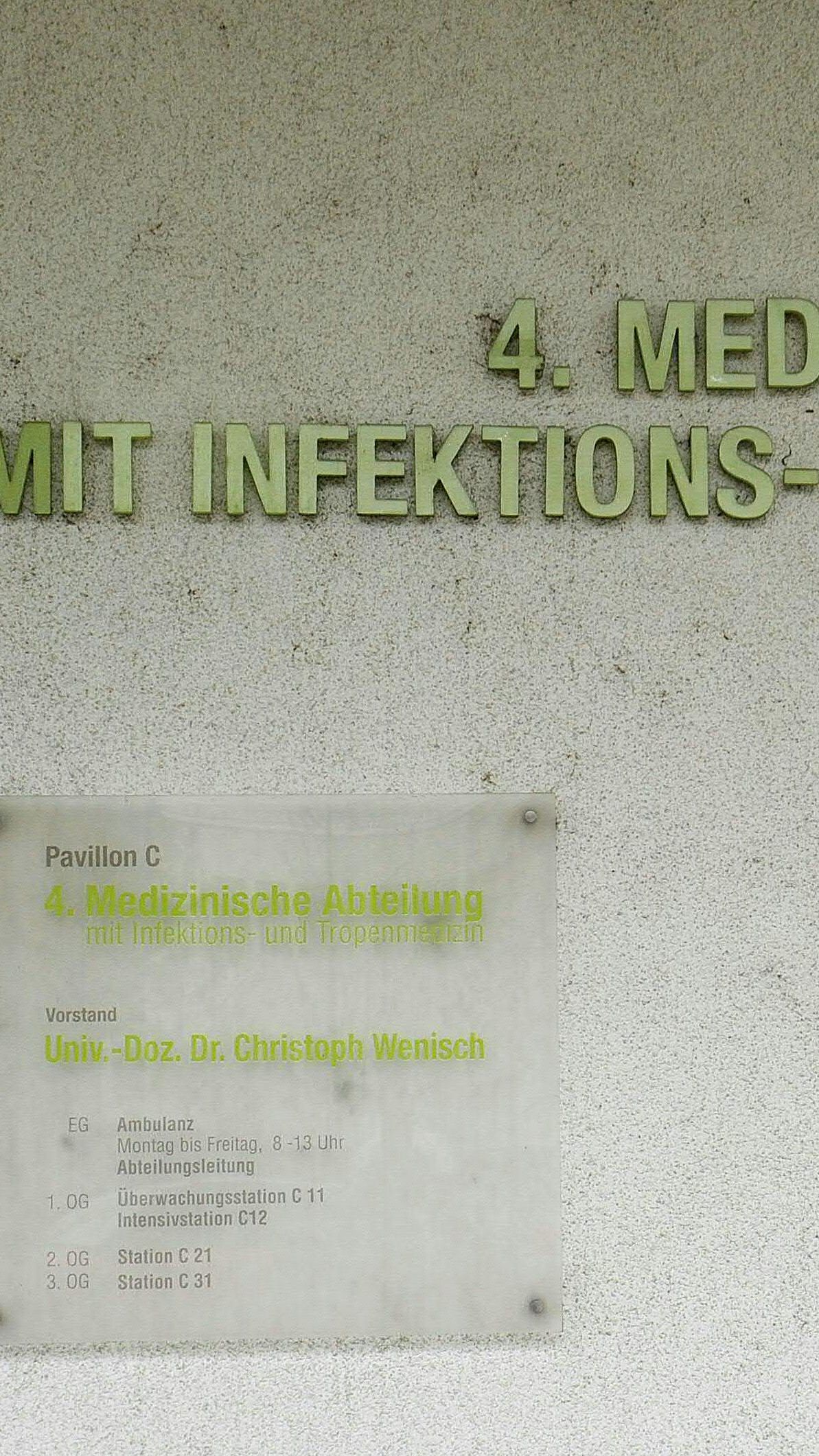 Im Wiener Kaiser-Franz-Josef-Spital befindet sich eine Flugbegleiterin, bei der der Verdacht besteht, sie hätte eine Coronavirus-Infektion.