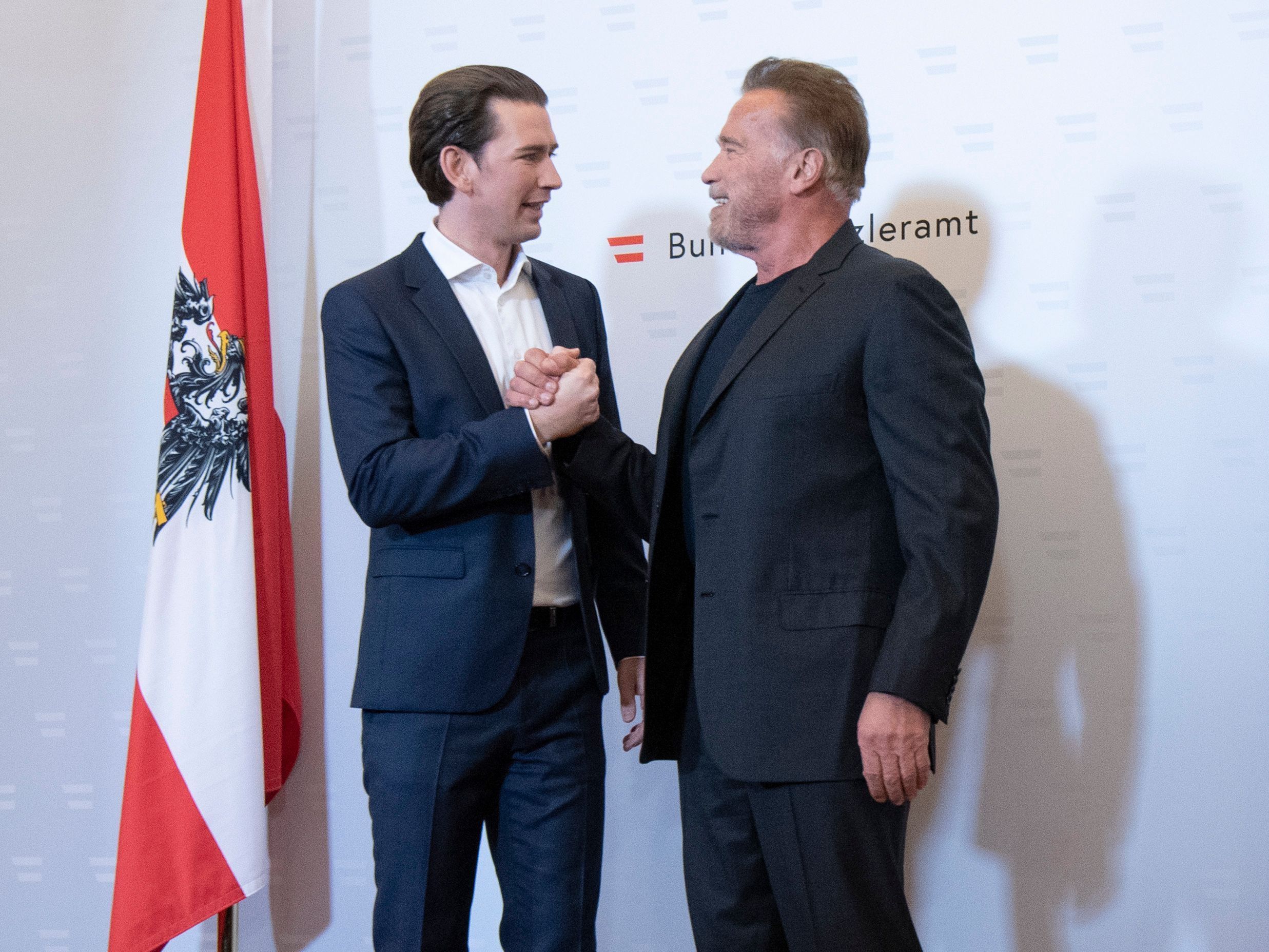 Schwarzenegger freut sich auf ein Treffen mit Kurz und Kogler in Wien.
