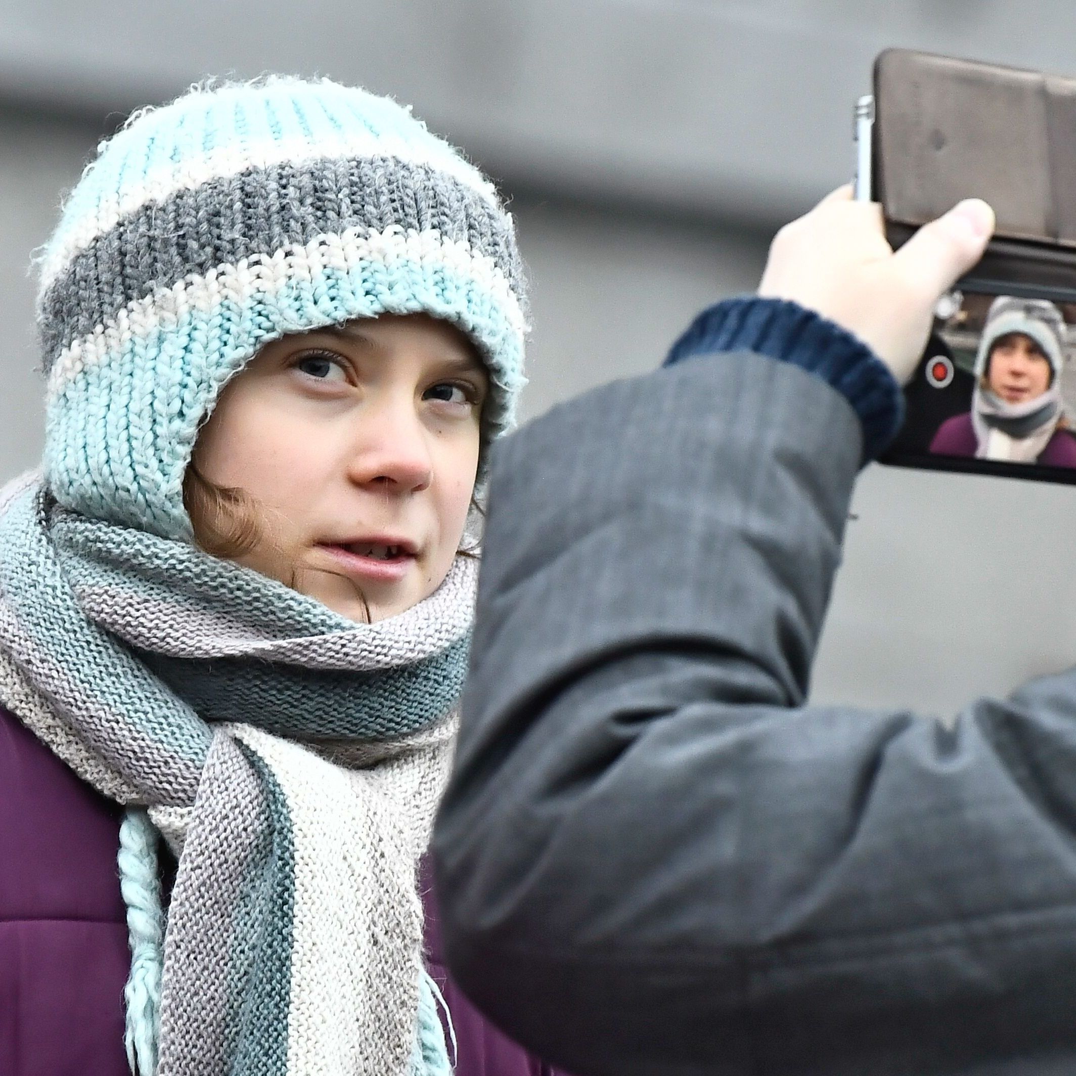 Greta Thunberg kommt zum Weltwirtschaftsforum nach Davos.