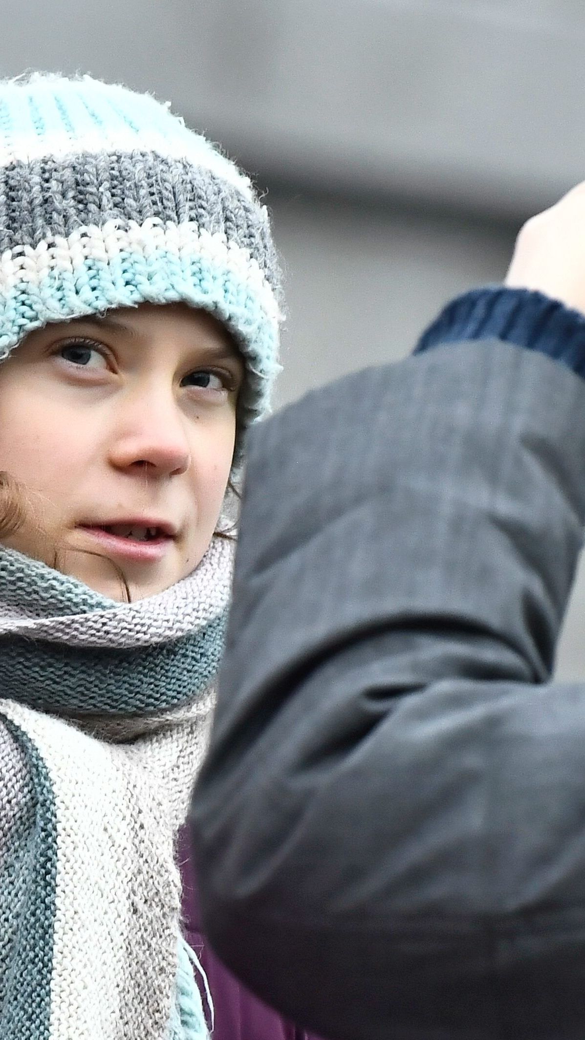 Greta Thunberg kommt zum Weltwirtschaftsforum nach Davos.