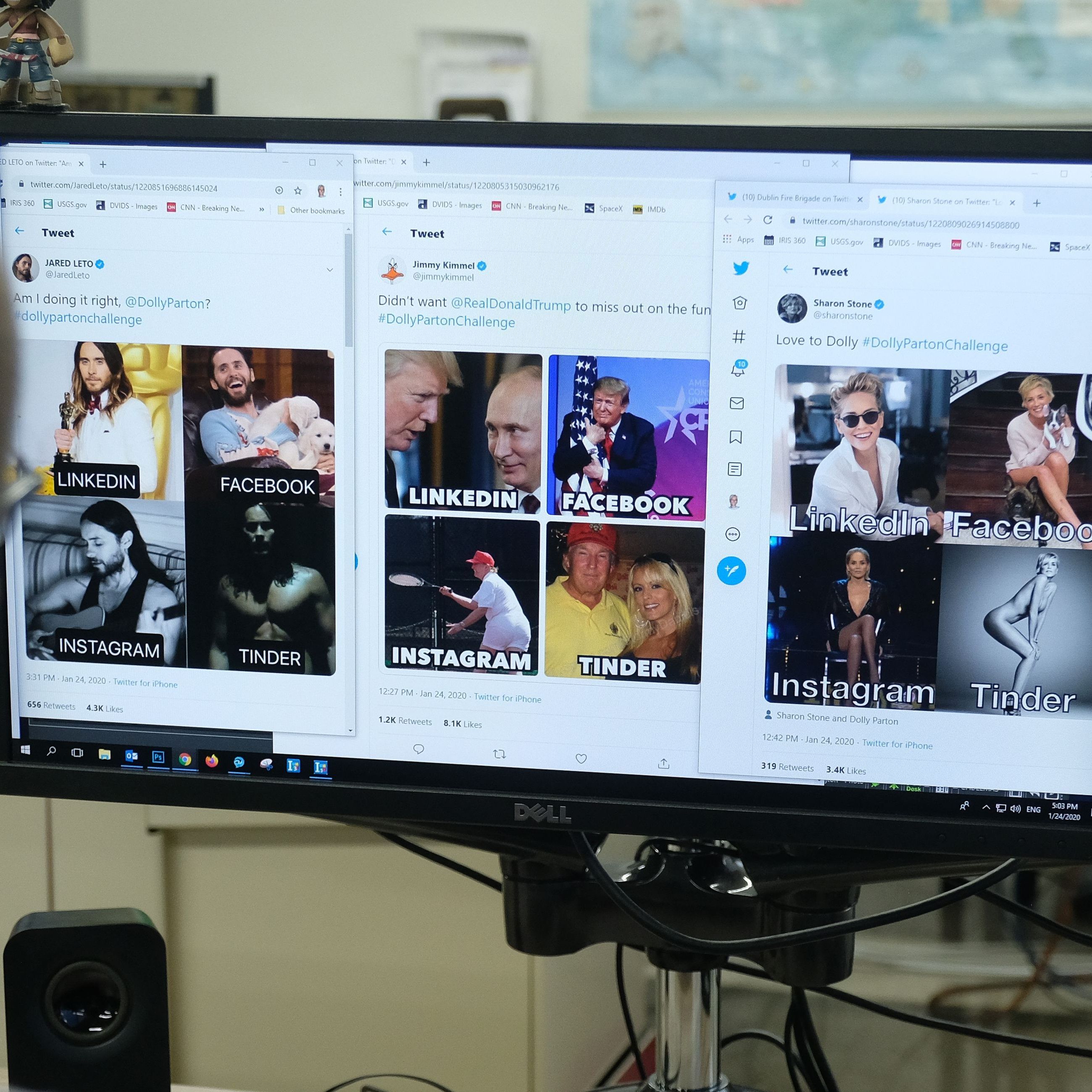 Die #dollypartonchallenge sorgte im Netz für Erheiterung.