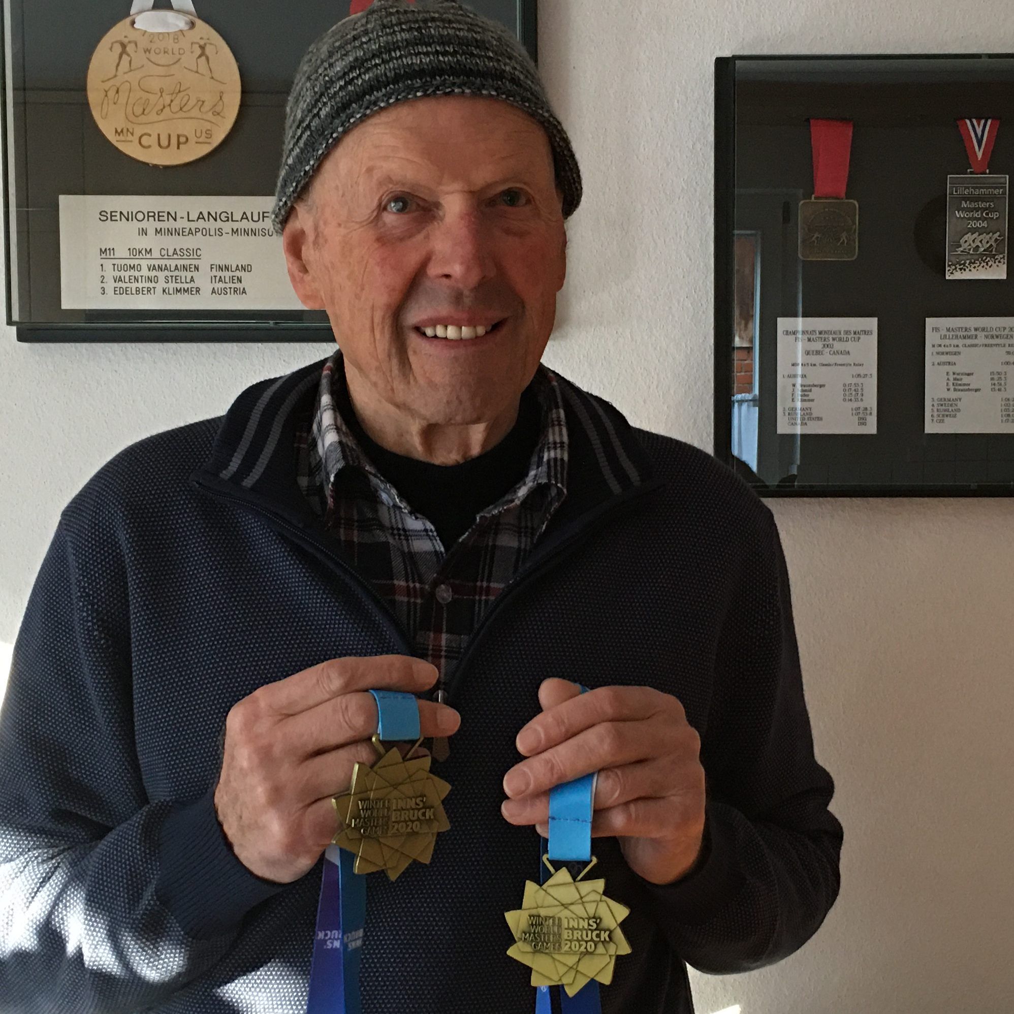 Edelbert Klimmer holte sich zwei Goldmedaillen bei der Senioren-WM im Langlaufen