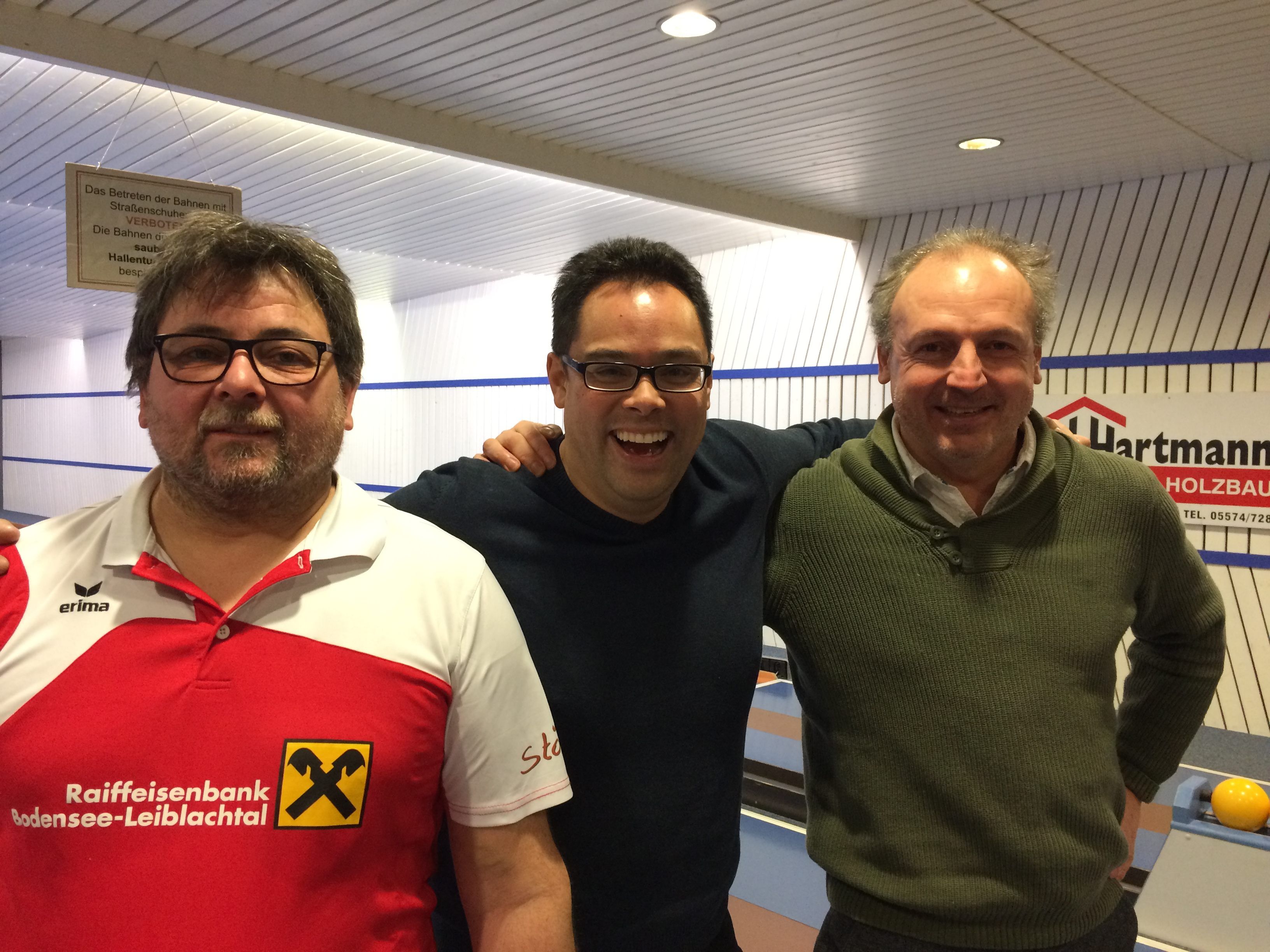 Die Landesmeister in der allg.Kl. Markus Steffan, Oliver Feurstein und Lothar Amann