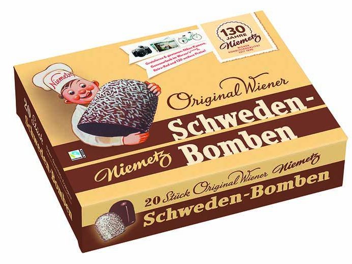Zum Jubiläum erscheinen die 20er Schwedenbomben in einer Retro-Verpackung.