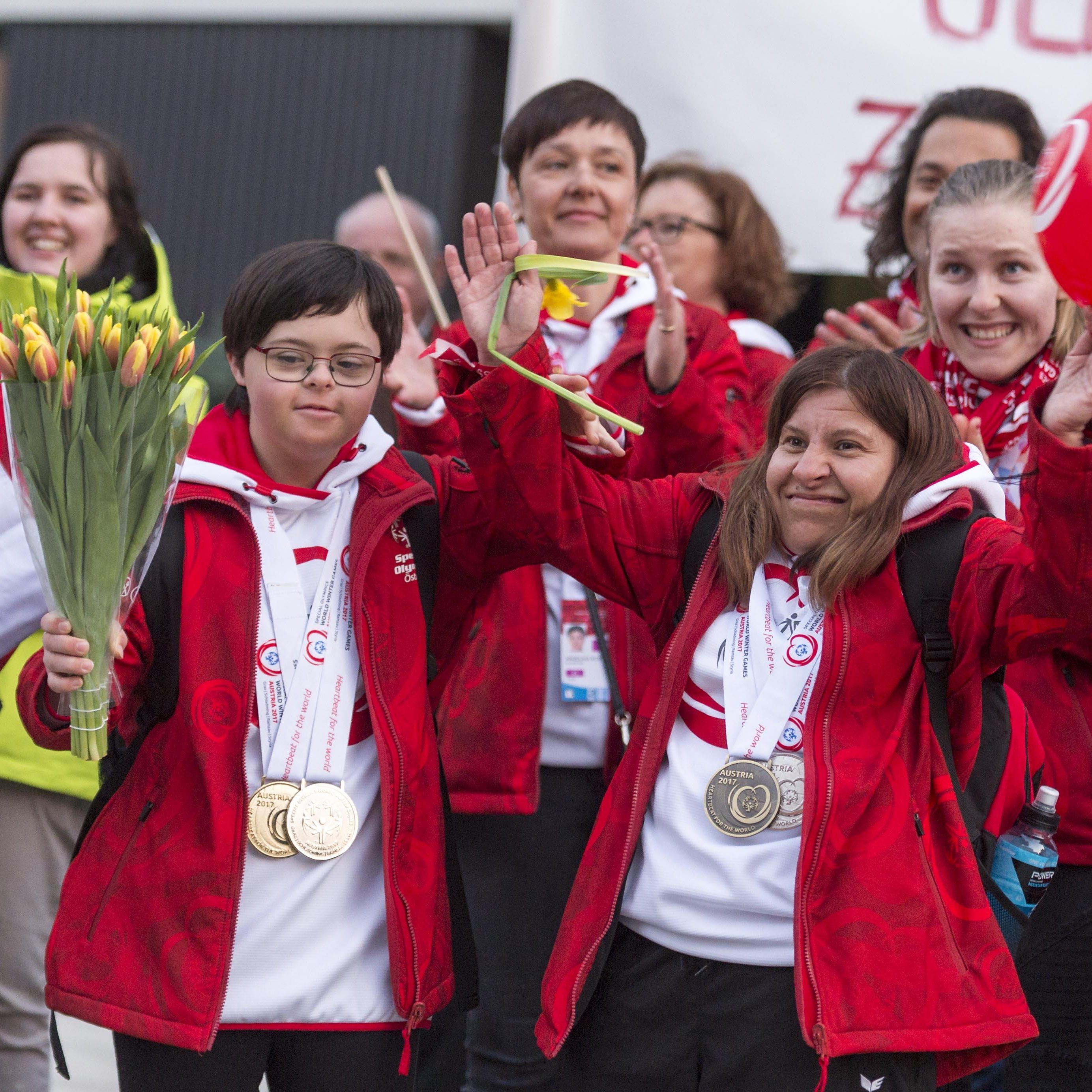 Empfang der Athleten 2018.