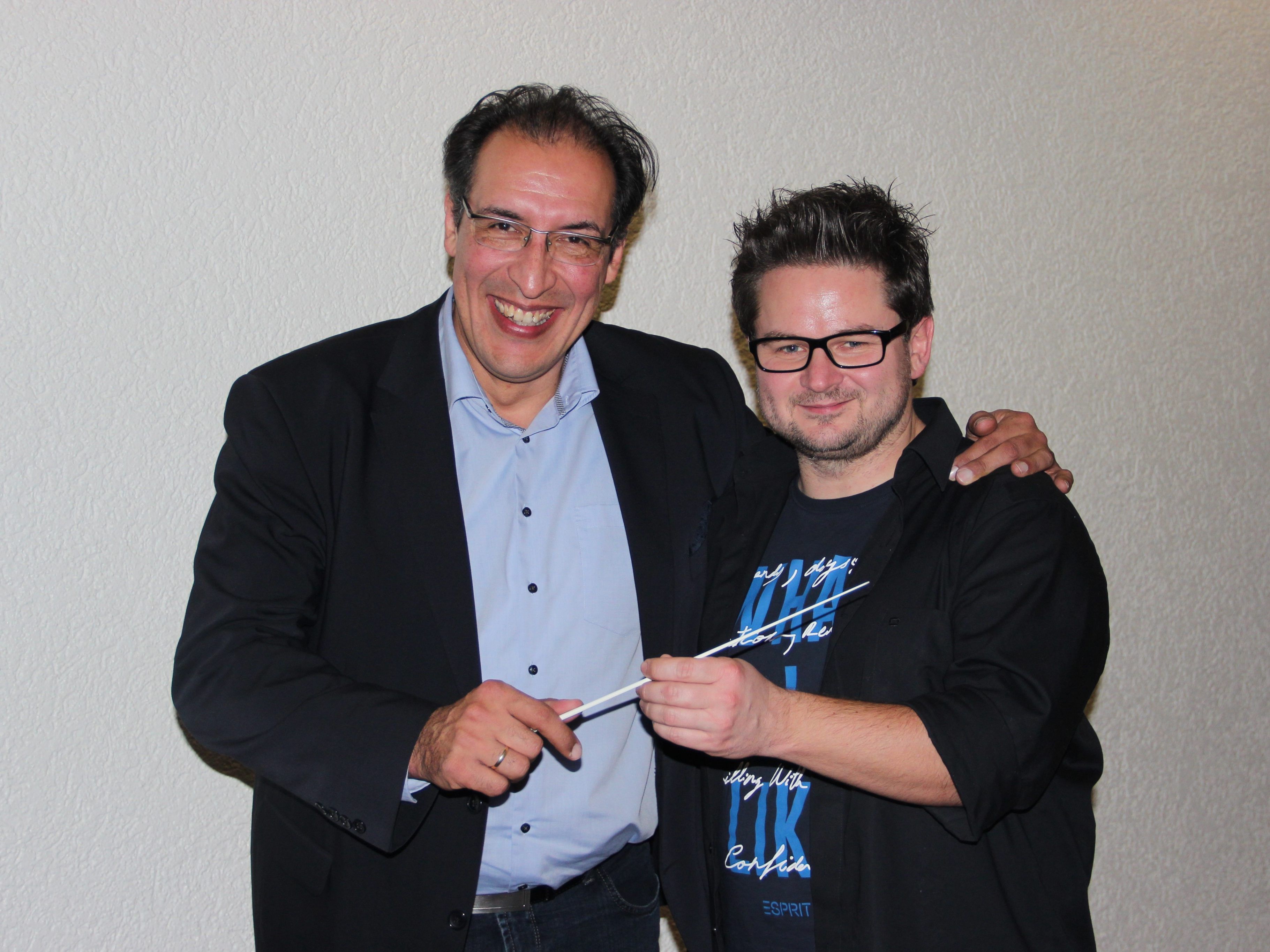 Taktstockübergabe von Mathias Schmidt an Ricardo Döringer Taktstockübergabe von Mathias Schmidt an Ricardo Döringer
