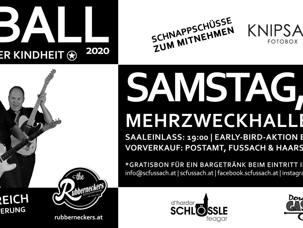 SCF Ball 2020 am 1. Februar!