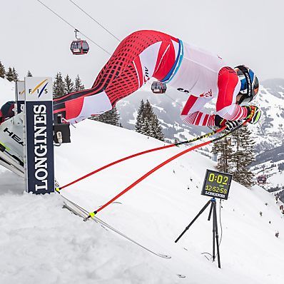 Matthias mayer beim ersten Training in Saalbach