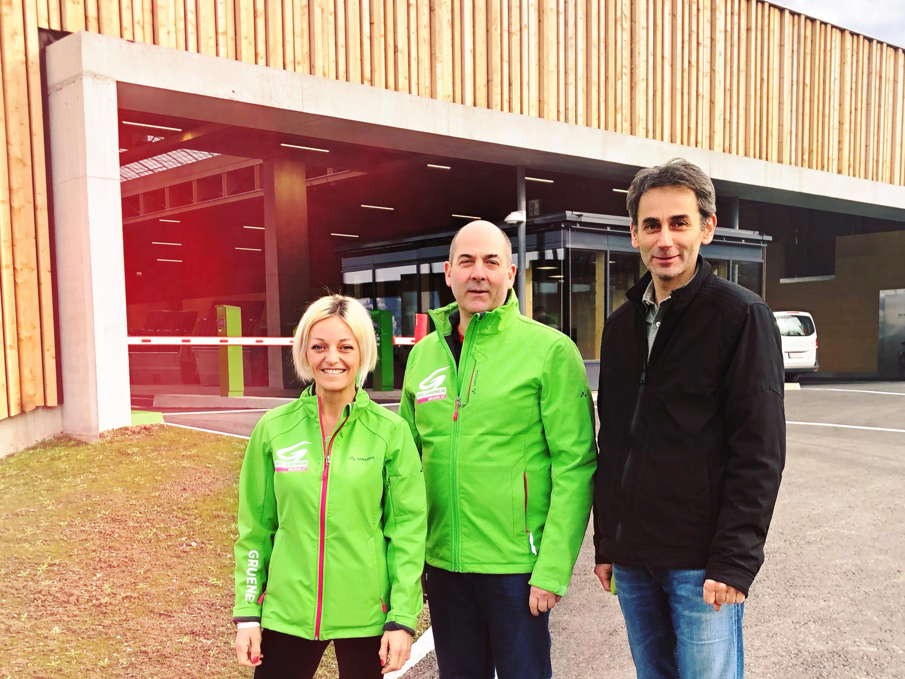 Nadine Dunst-Ender, Alejandro Schwaszta und Peter Dietrich beim ASZ-Probelauf.