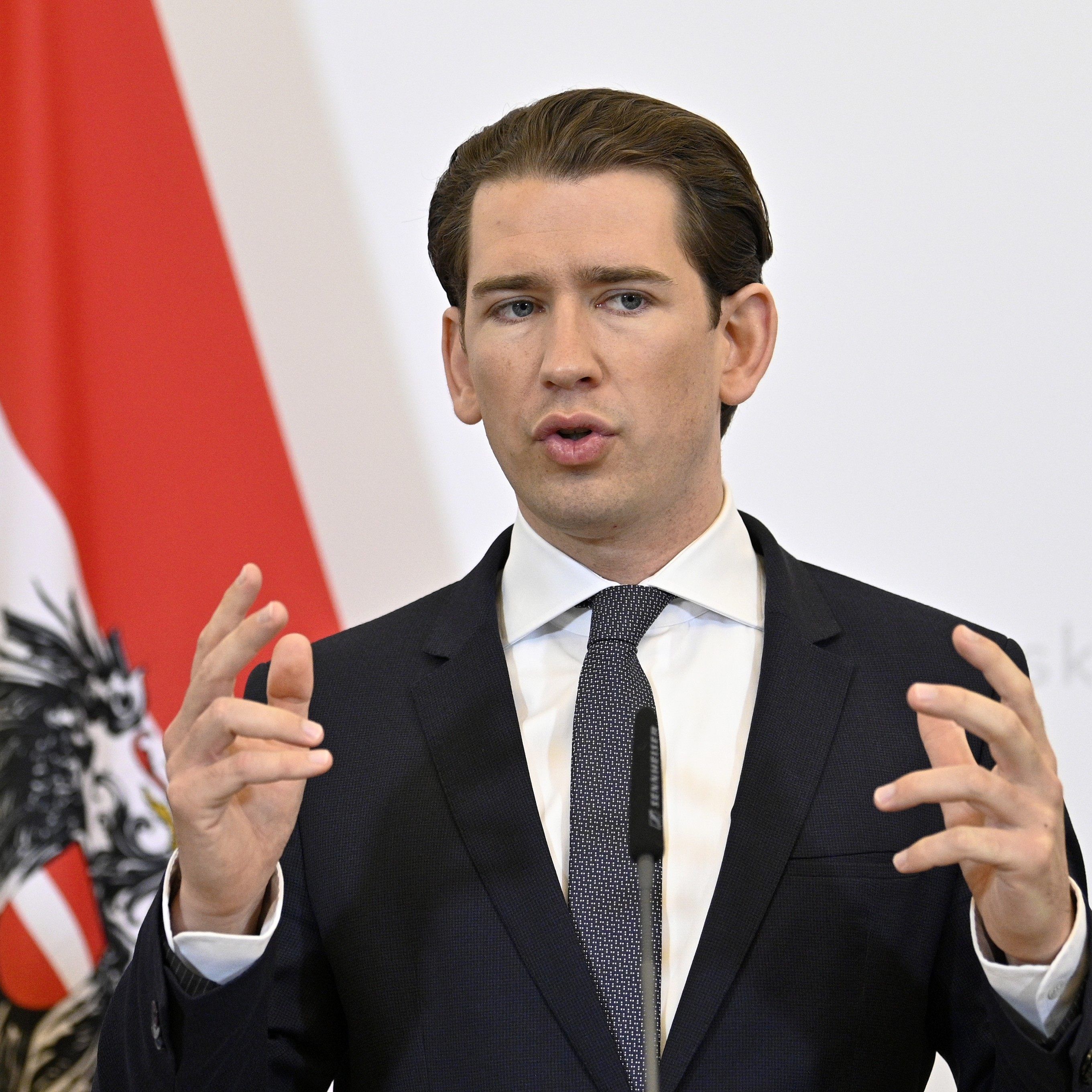 Nach dem Ministerrat stellt sich Kanzler Kurz den Fragen der Journalisten.