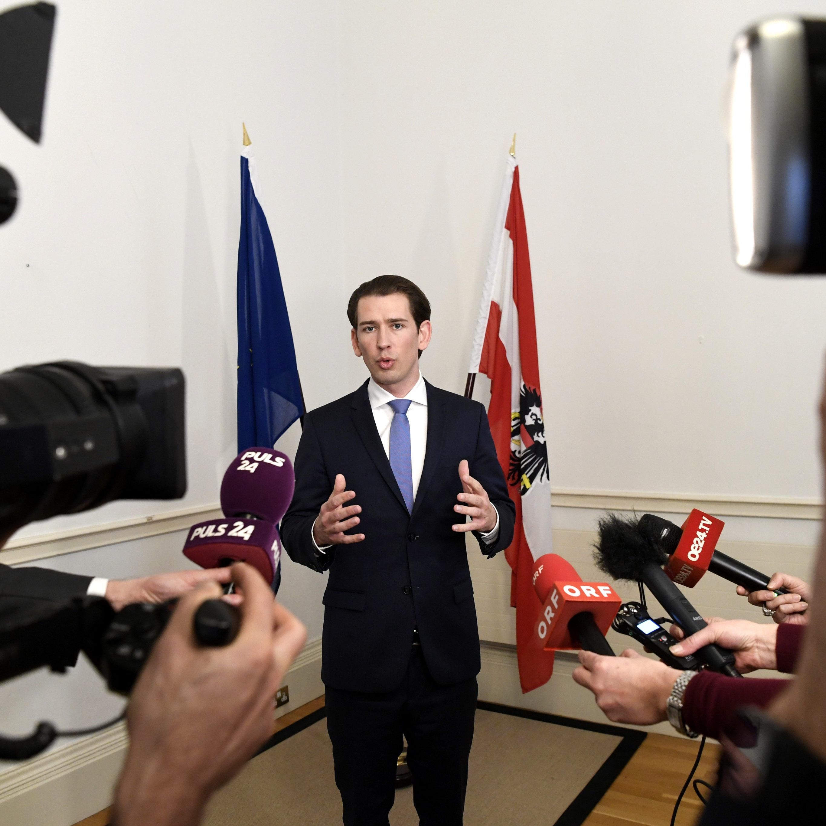 Bundeskanzler Kurz zu den bestätigten Coronavirus-Fällen.