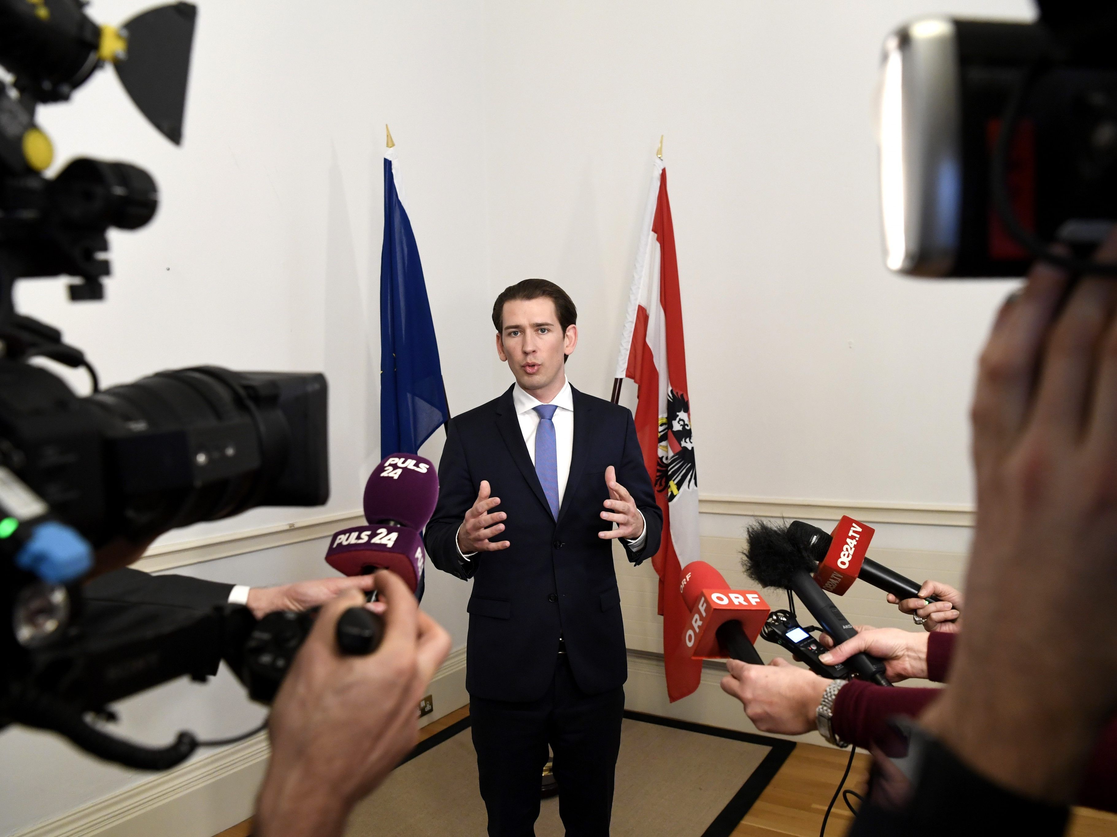 Bundeskanzler Kurz zu den bestätigten Coronavirus-Fällen. Bundeskanzler Kurz zu den bestätigten Coronavirus-Fällen.