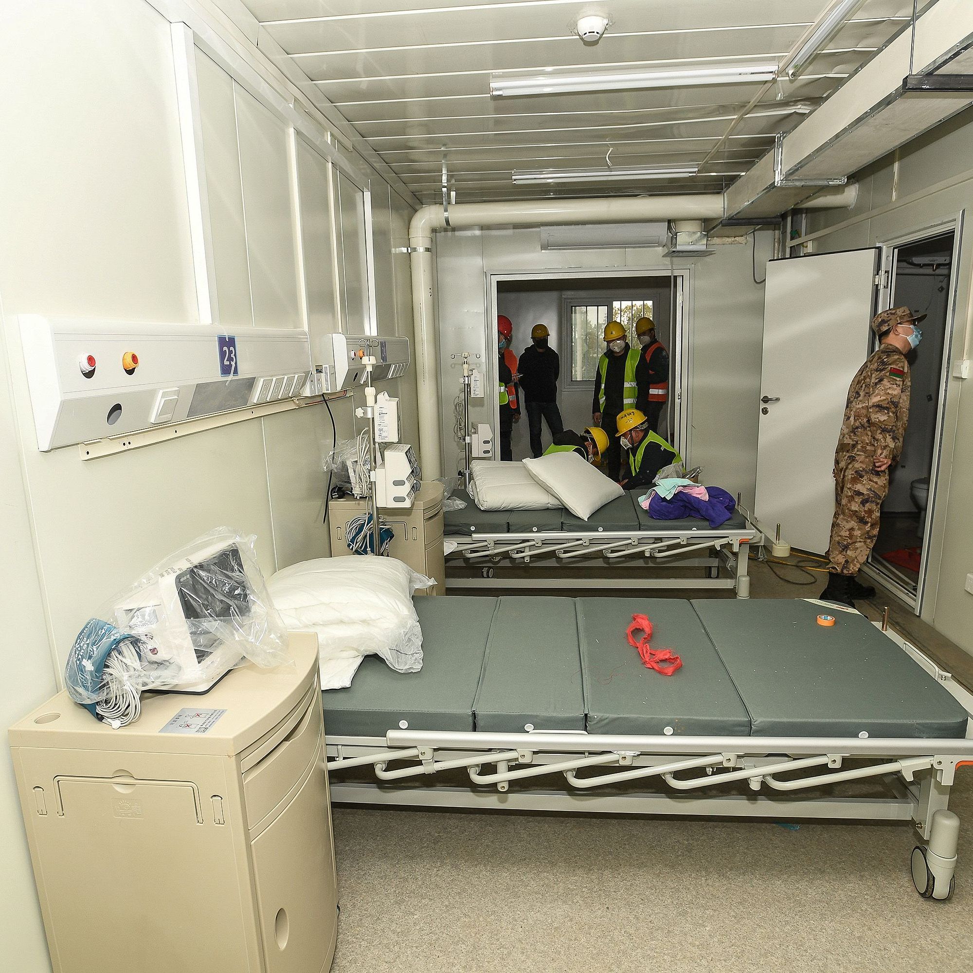 Das Huoshenshan Krankenhaus in Wuhan wurde nach zehn Tagen Bauzeit eröffnet.