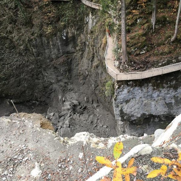 Sprengung der Felsnase im November