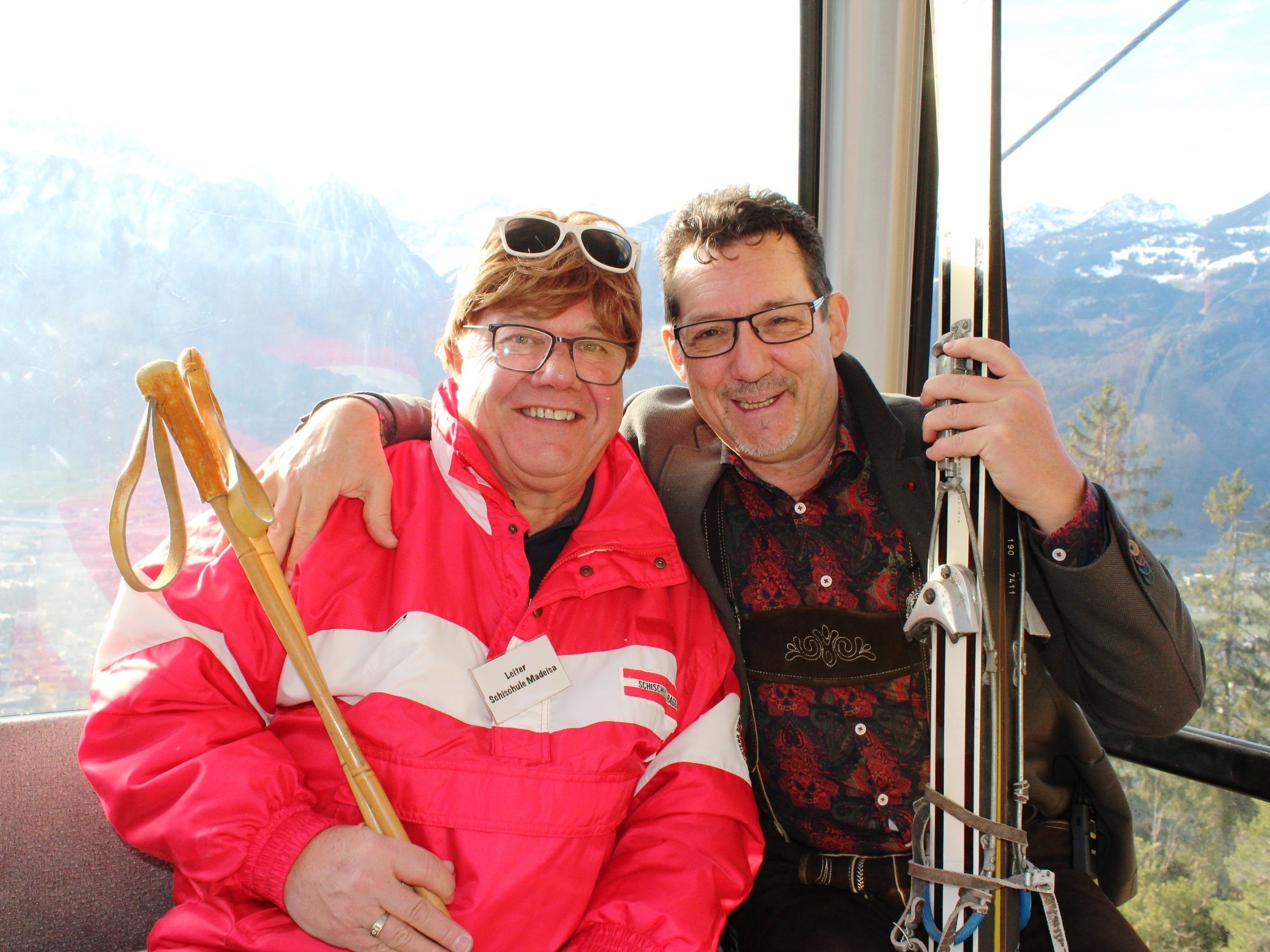 Günter Tschenett ist in der 150. Ländle-TV-Sendung "us dr Gondl" bei Andreas Seeburger am Muttersberg zu Gast