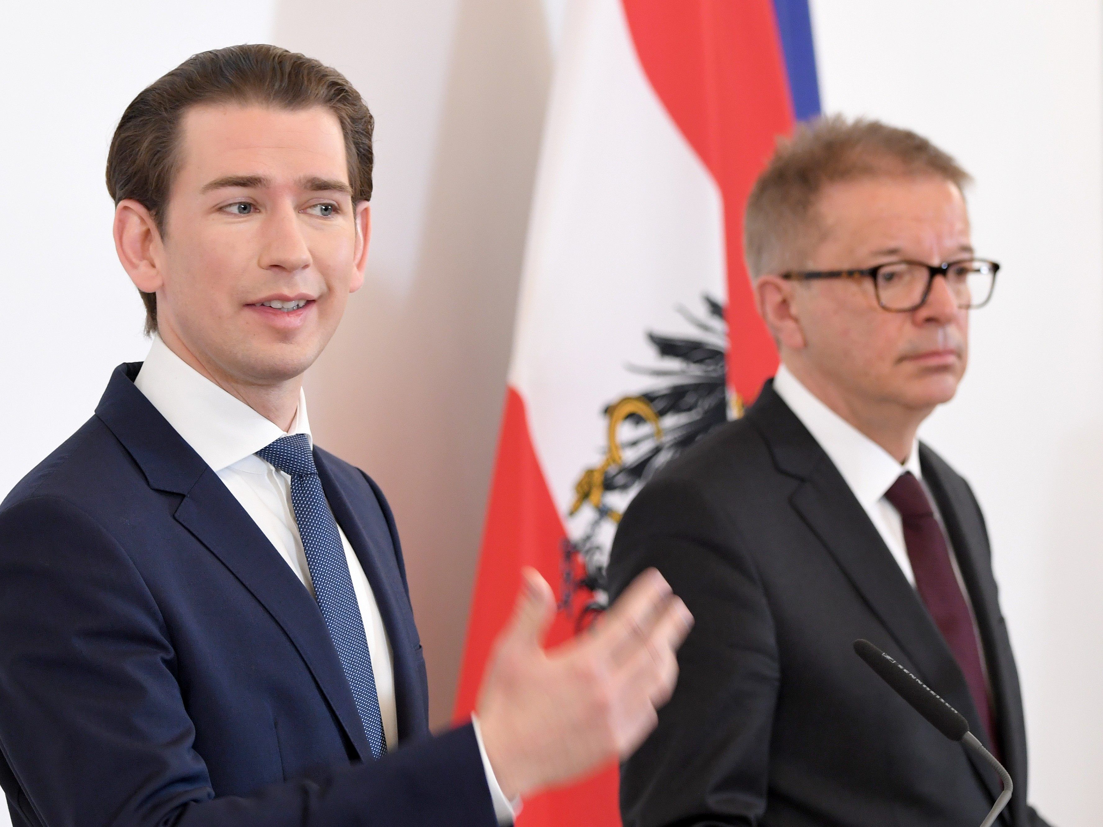 Kanzler Kurz mahnt zu vernünftigem Verhalten. Kanzler Kurz mahnt zu vernünftigem Verhalten.