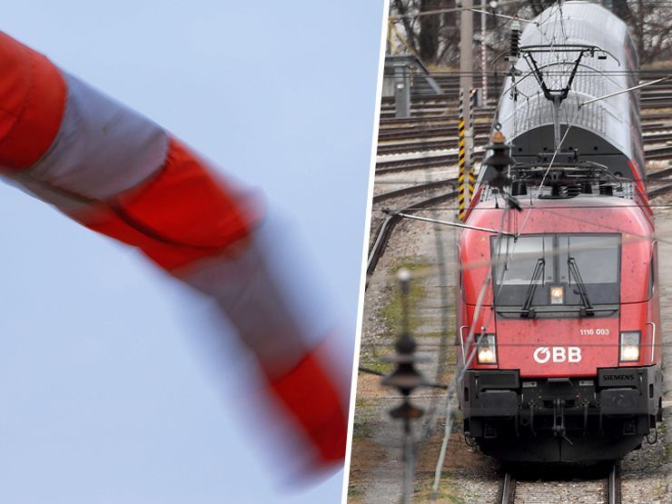 Aufgrund des Sturms kann es zu Streckensperren und Verzögerungen kommen. Aufgrund des Sturms kann es zu Streckensperren und Verzögerungen kommen.
