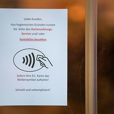 Kontaktloses Bezahlen soll die Corona-Übertragung eindämmen