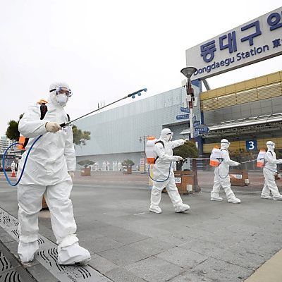 In Südkorea wird jetzt großflächig desinfiziert