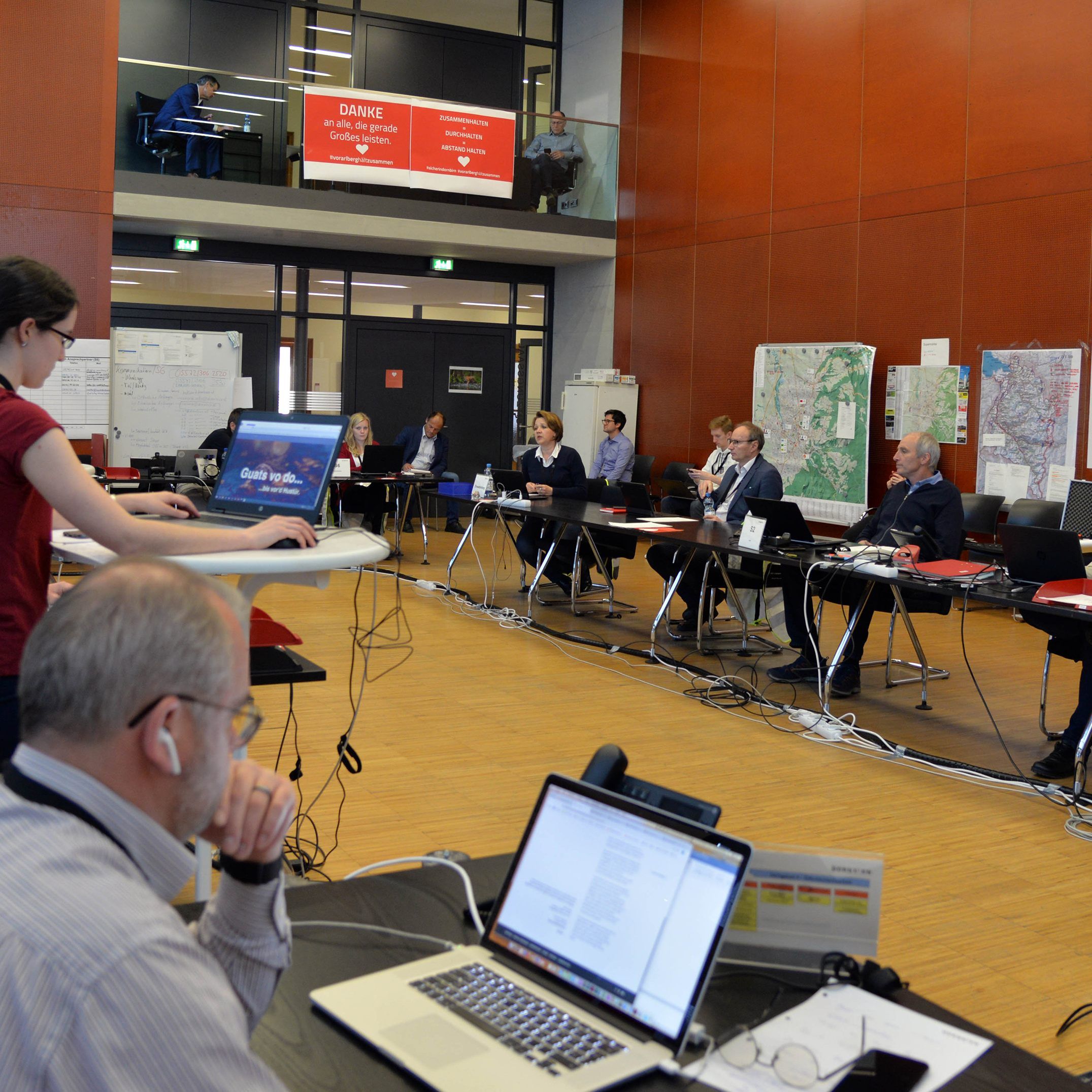 Seit zwei Wochen arbeitet der Krisenstab im Dornbirner Rathaus.
