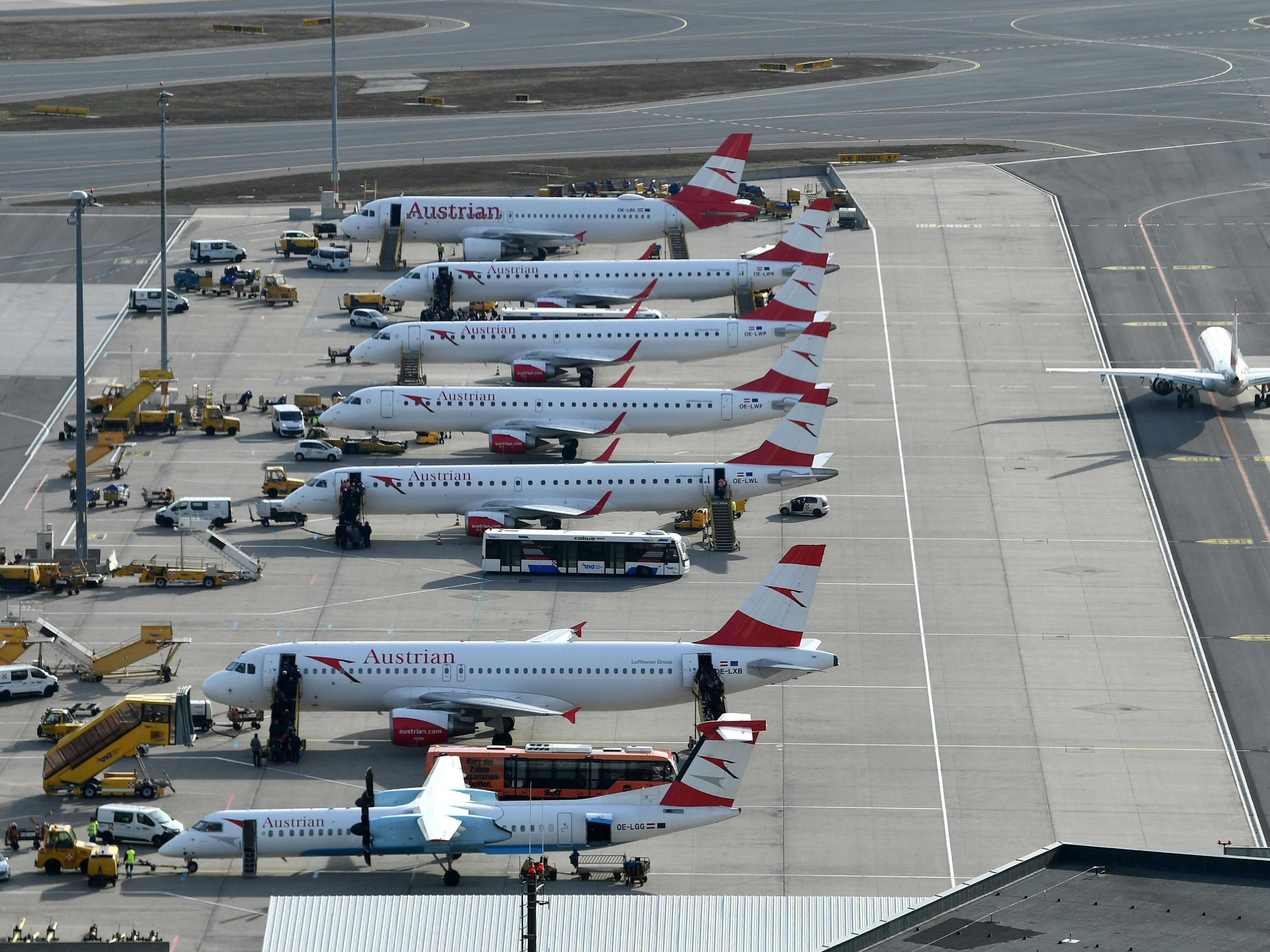 Der Flugverkehr in Österreich wird weitgehend eingestellt. Der Flugverkehr in Österreich wird weitgehend eingestellt.